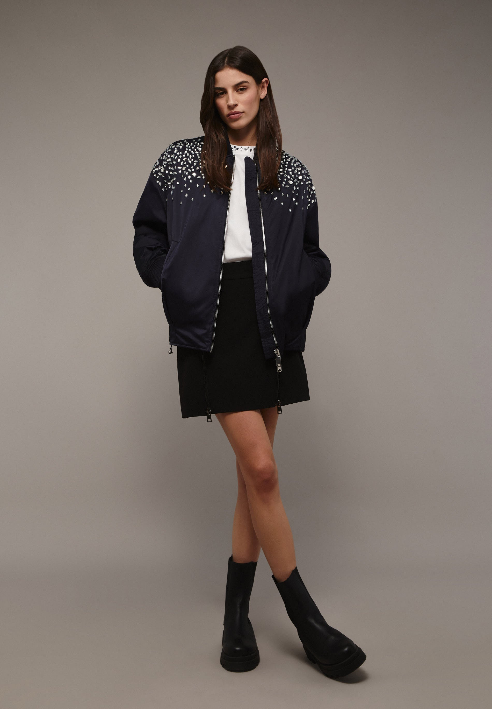 MINI SKIRT WITH ZIP DETAIL