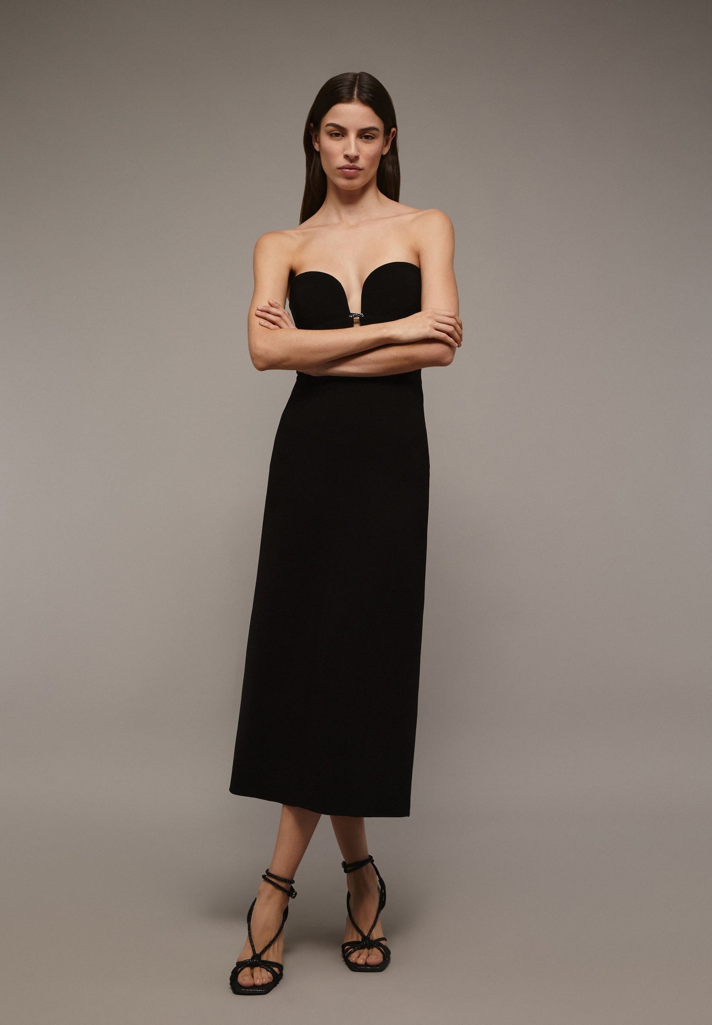 SLIP DRESS WITH BACK ZIP DETAIL