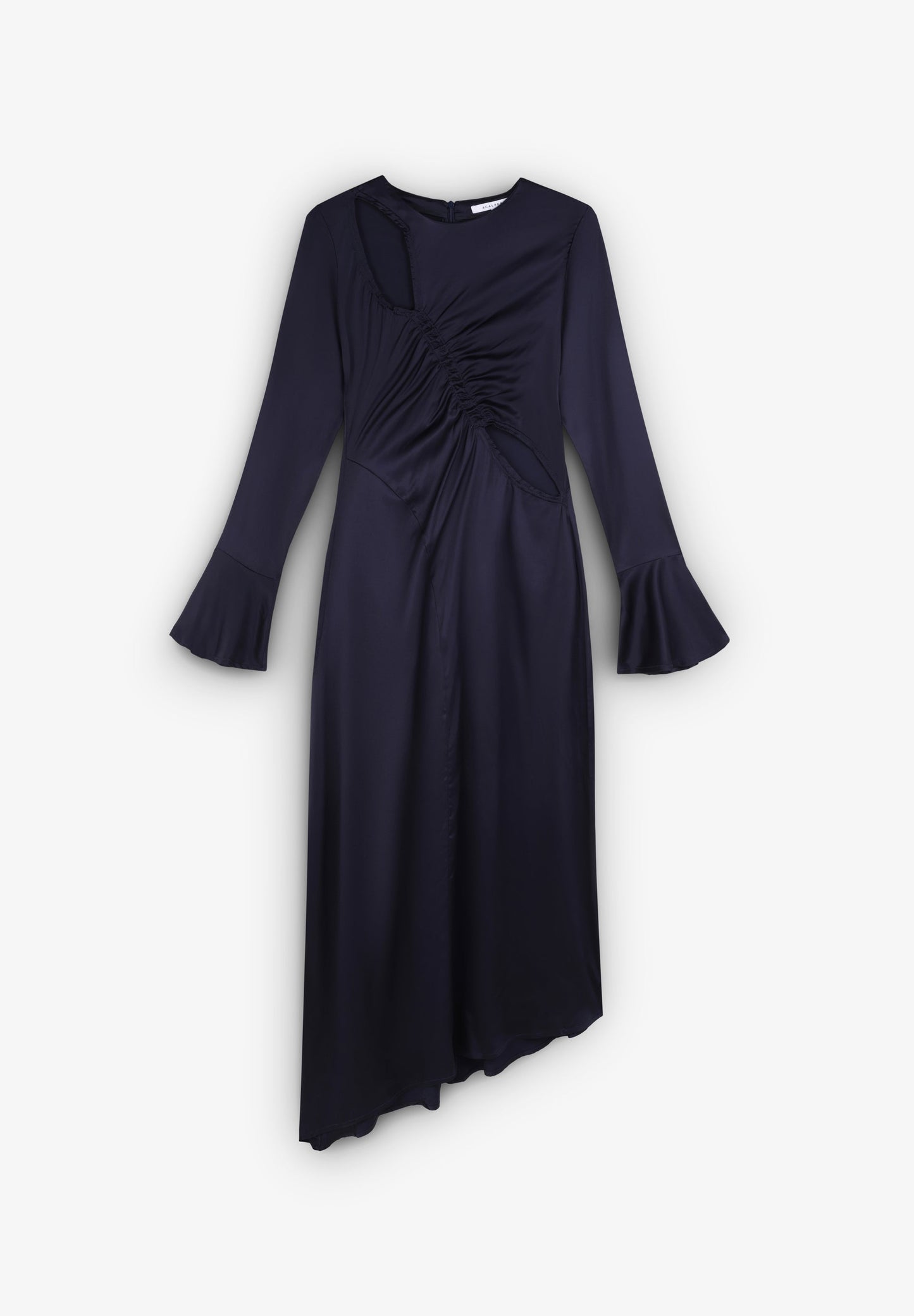 SATIN MIDI DRESS WITH SLITS