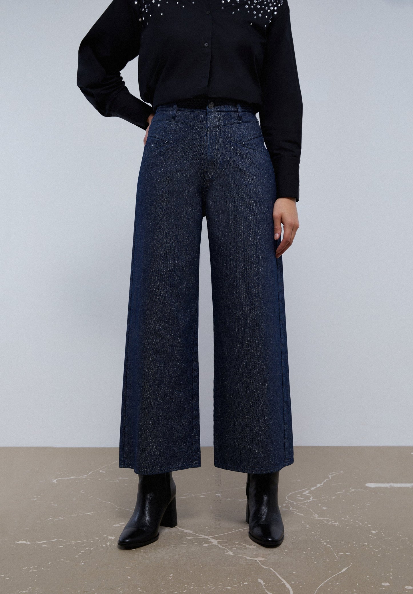 FOIL CULOTTE JEANS