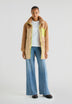 FLEECE PUFFER COAT WITH NEON DETAIL