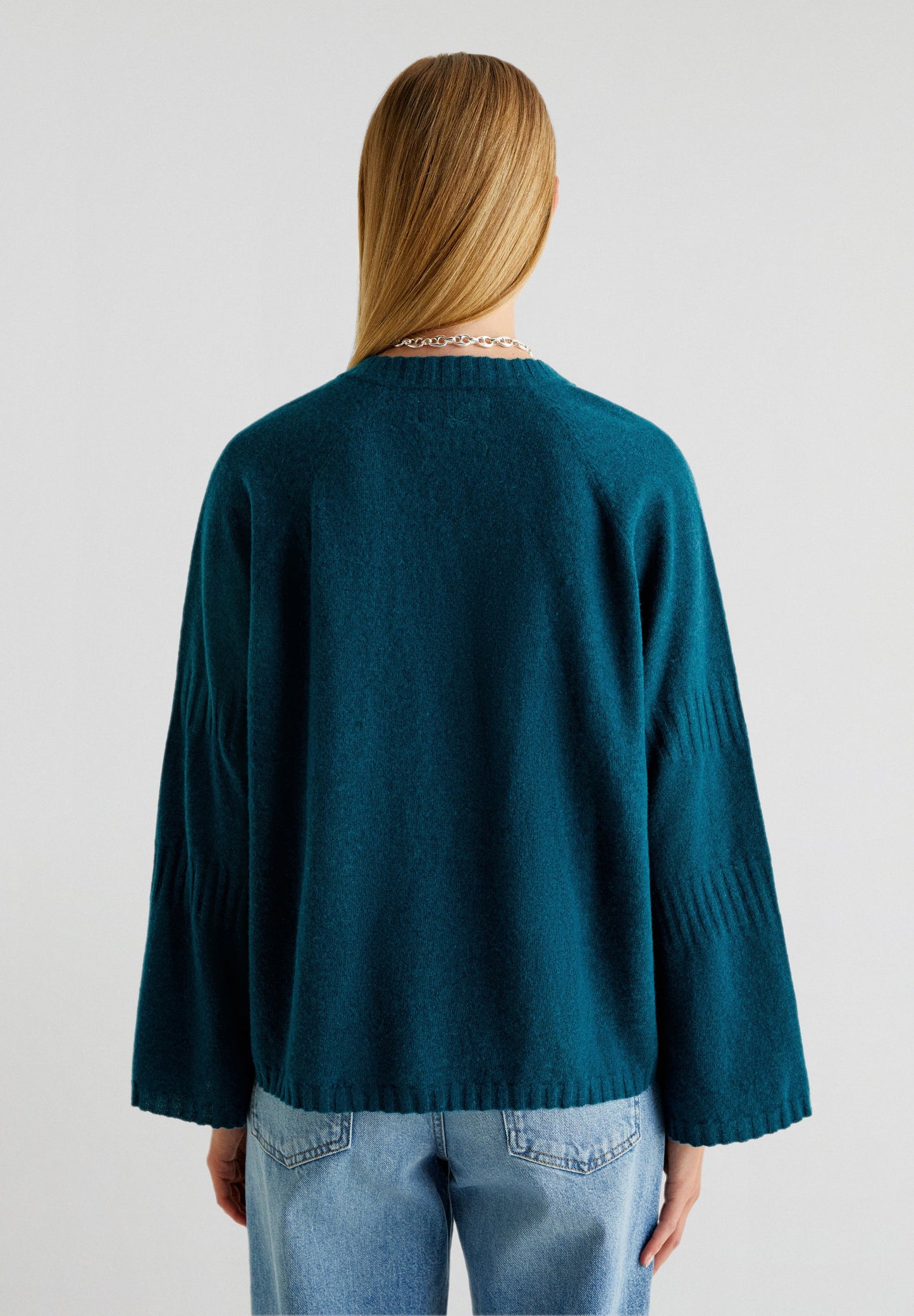 WOOL SWEATER WITH SLEEVE DETAIL