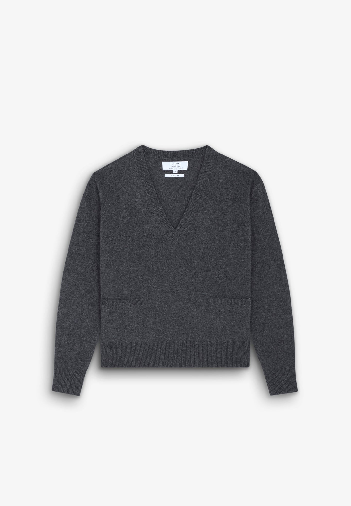 V-NECK SWEATER WITH POCKETS