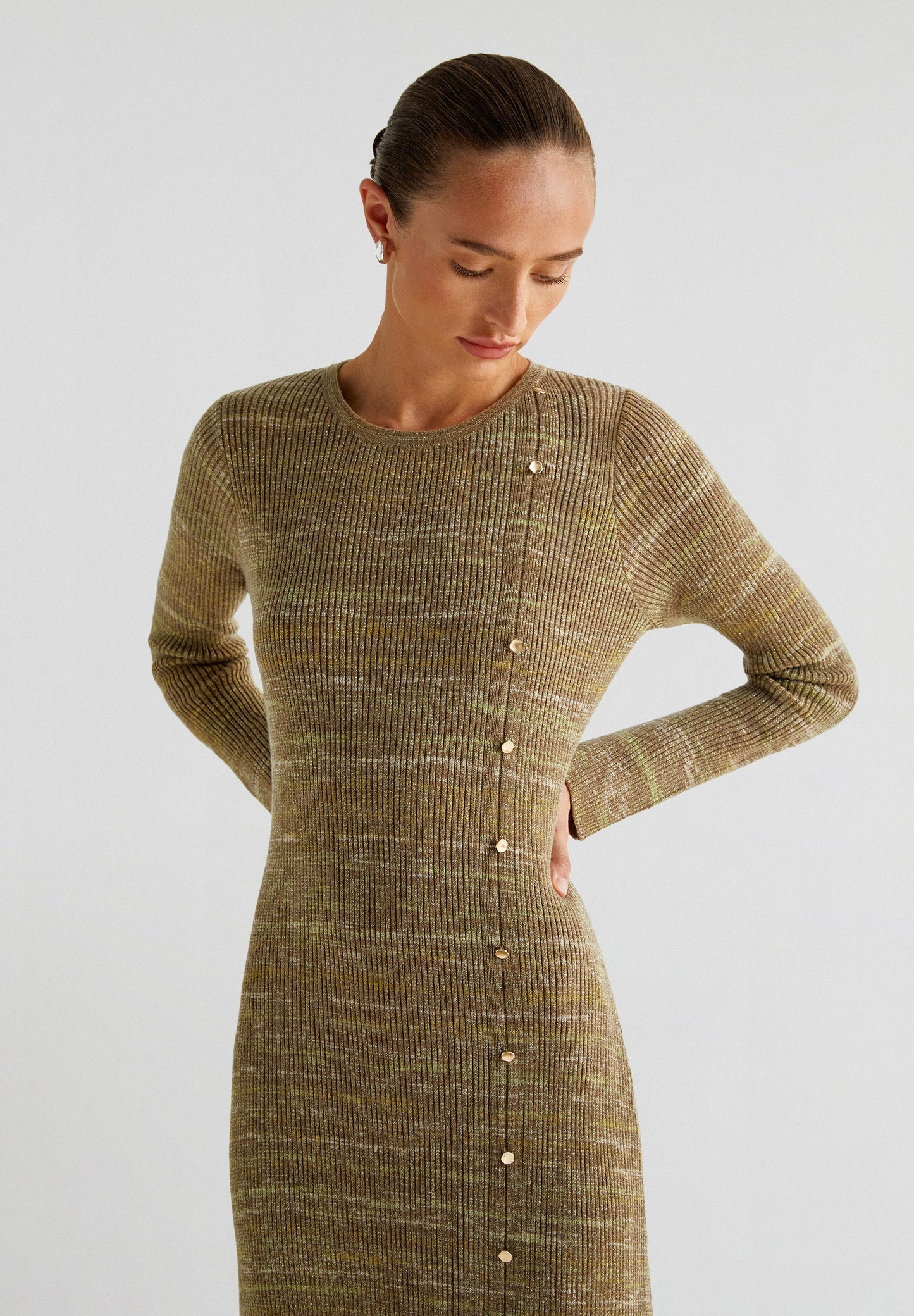 KNIT DRESS WITH BUTTONS