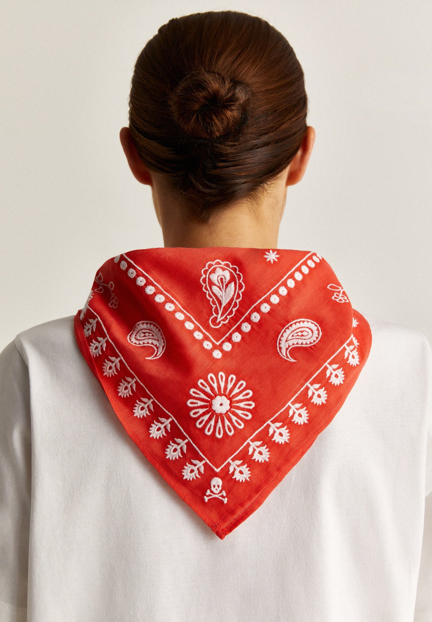 T-SHIRT WITH NECKERCHIEF DETAIL