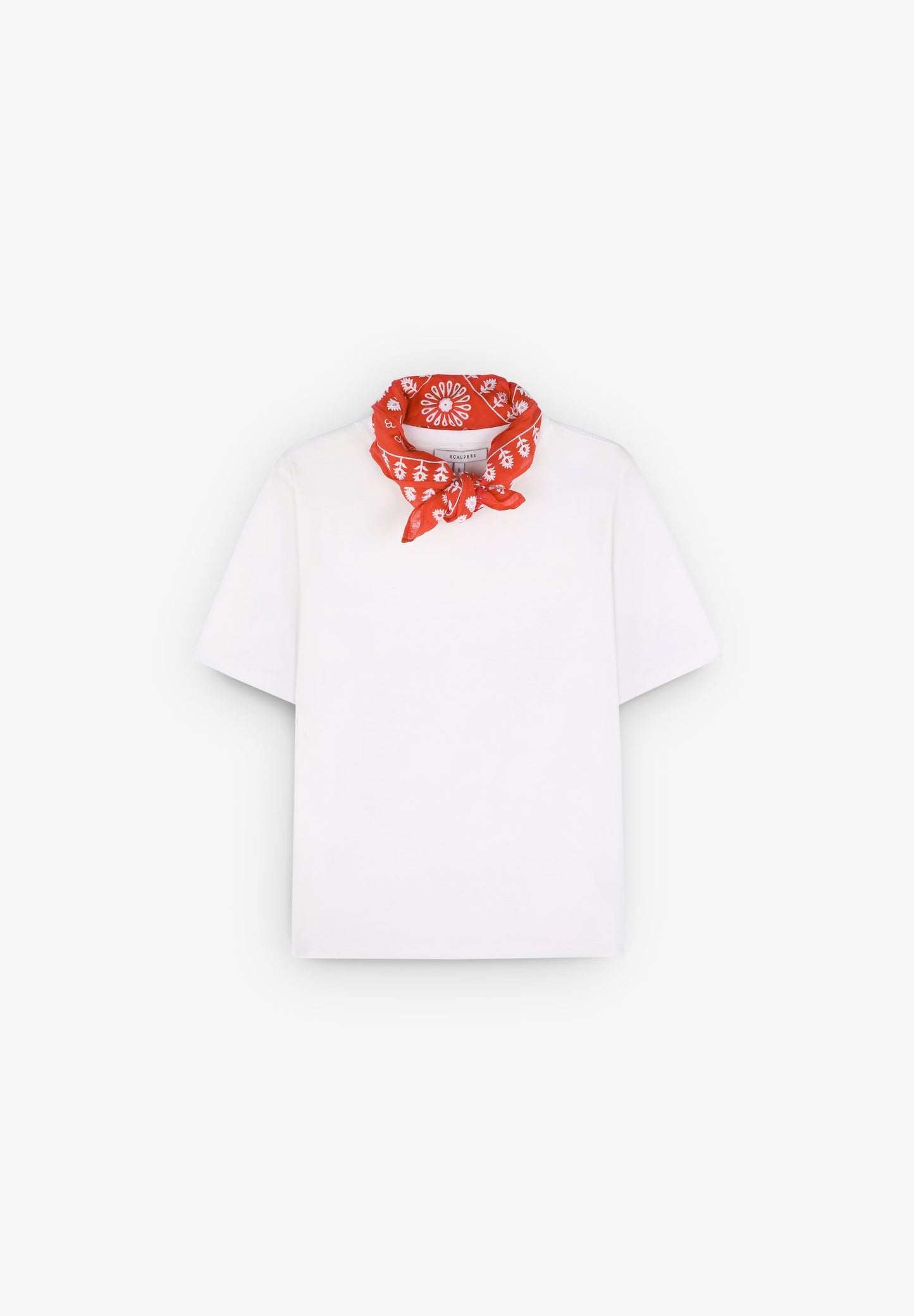 T-SHIRT WITH NECKERCHIEF DETAIL