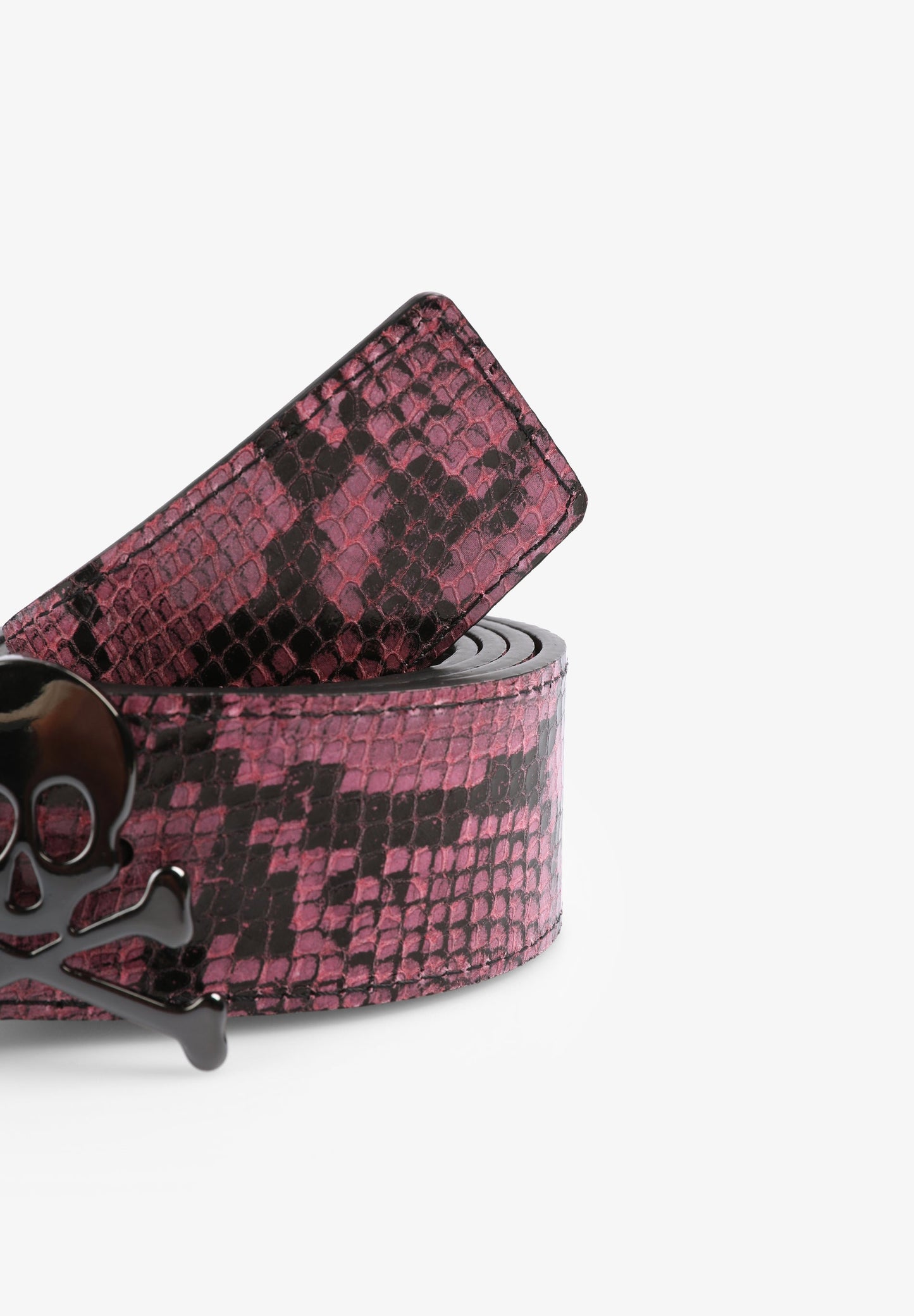 REVERSIBLE BELT WITH SKULL