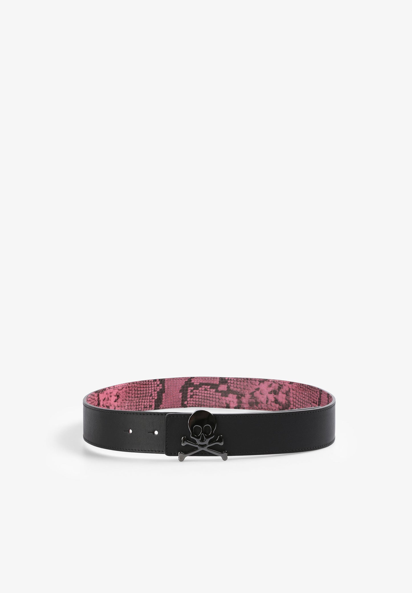 REVERSIBLE BELT WITH SKULL