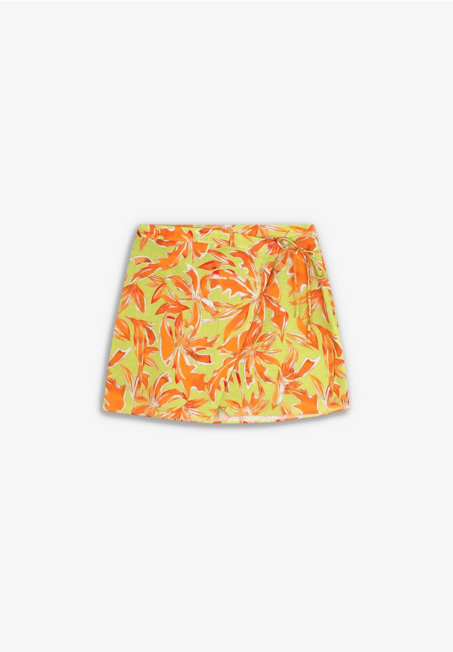 TROPICAL LINEN MINI SKIRT