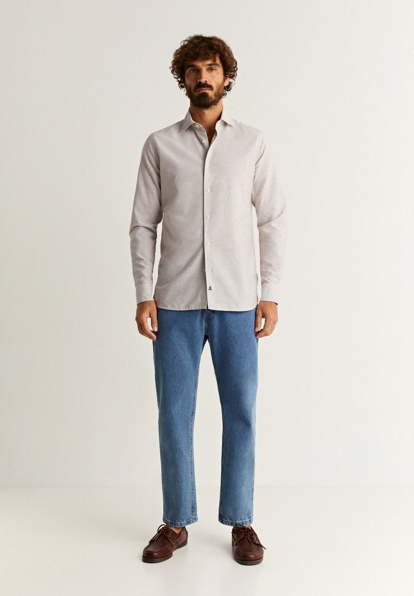 STRIPED SHIRT WITH SKULL AND FLAP