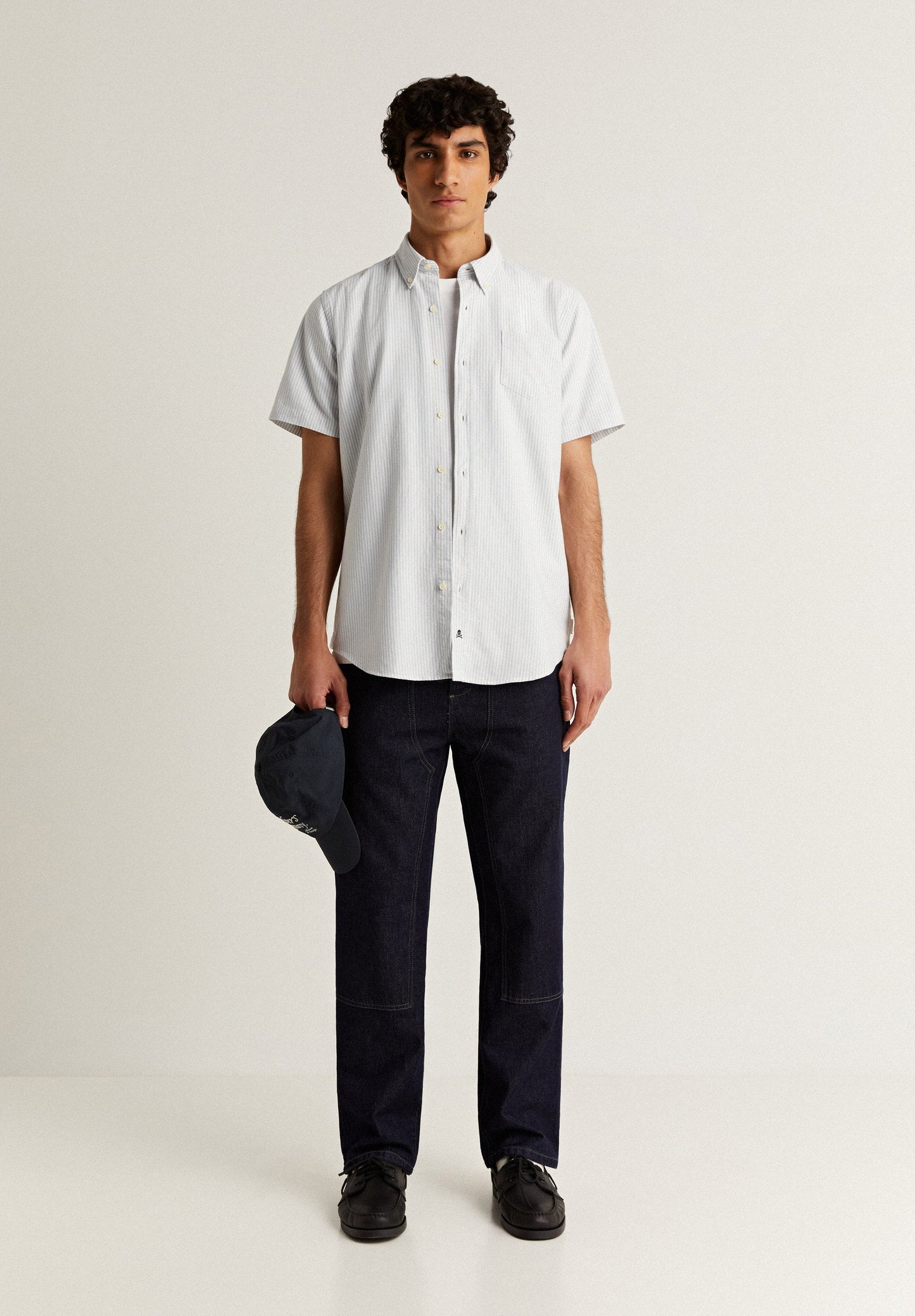 SHORT SLEEVE OXFORD STRIPED SHIRT