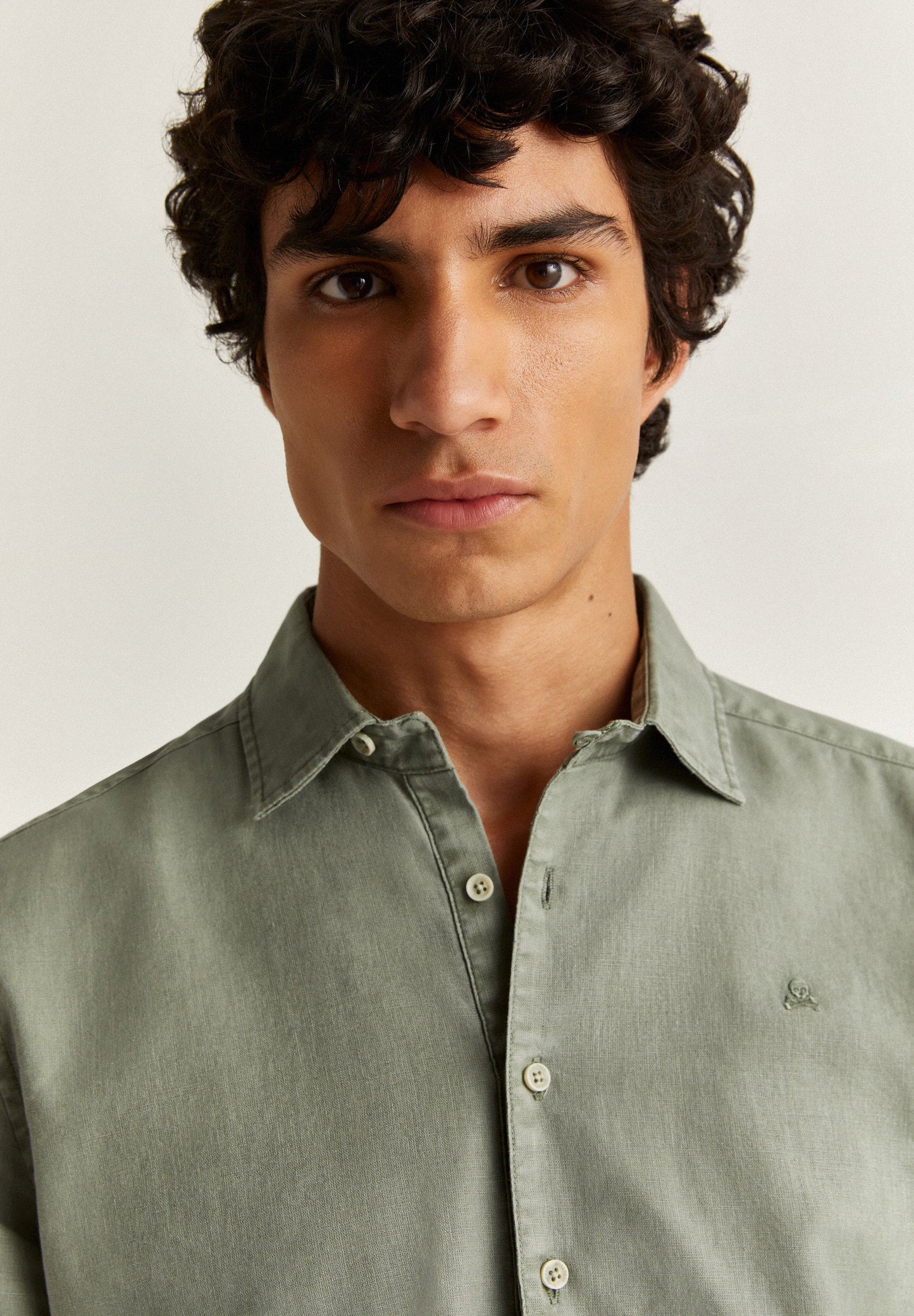 POLO SHIRT WITH EMBROIDERED SKULL