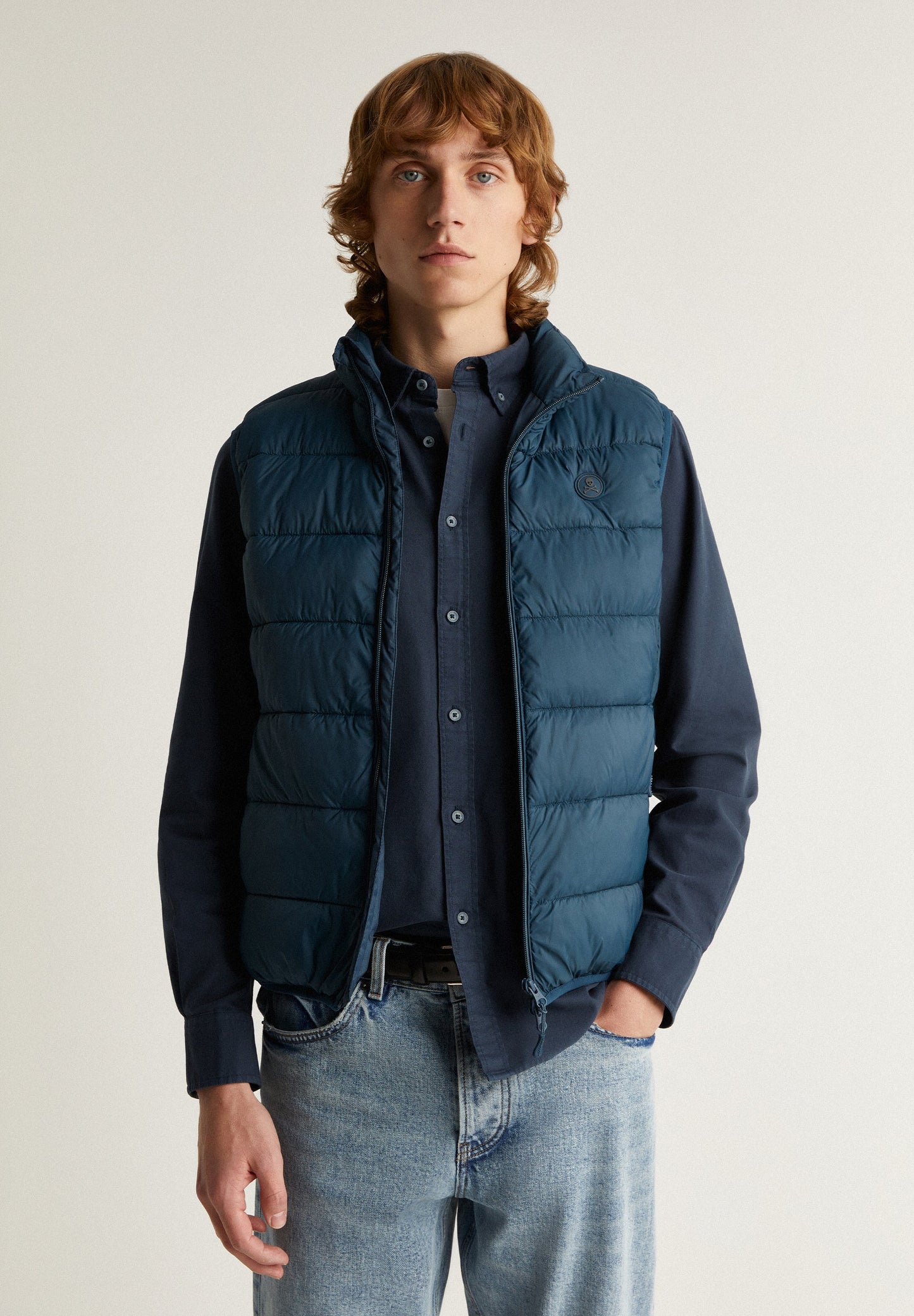 PUFFER VEST WITH SKULL