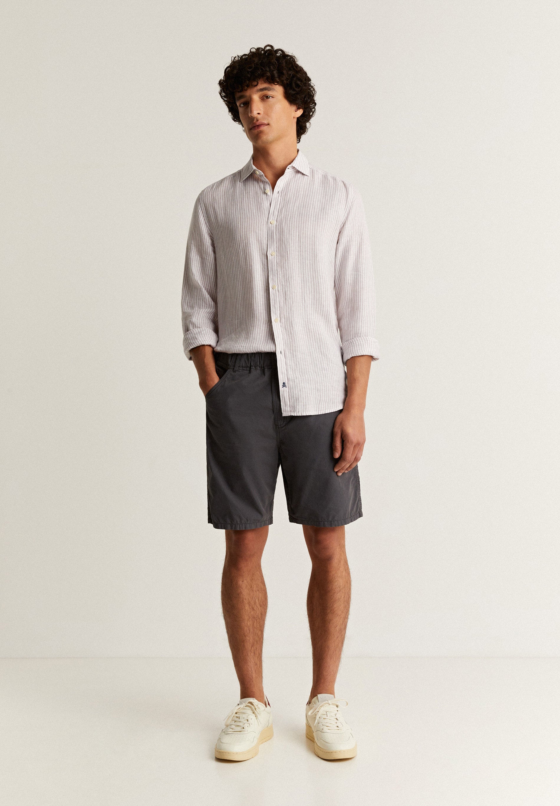 BERMUDA SHORTS WITH ELASTICATED WAISTBAND