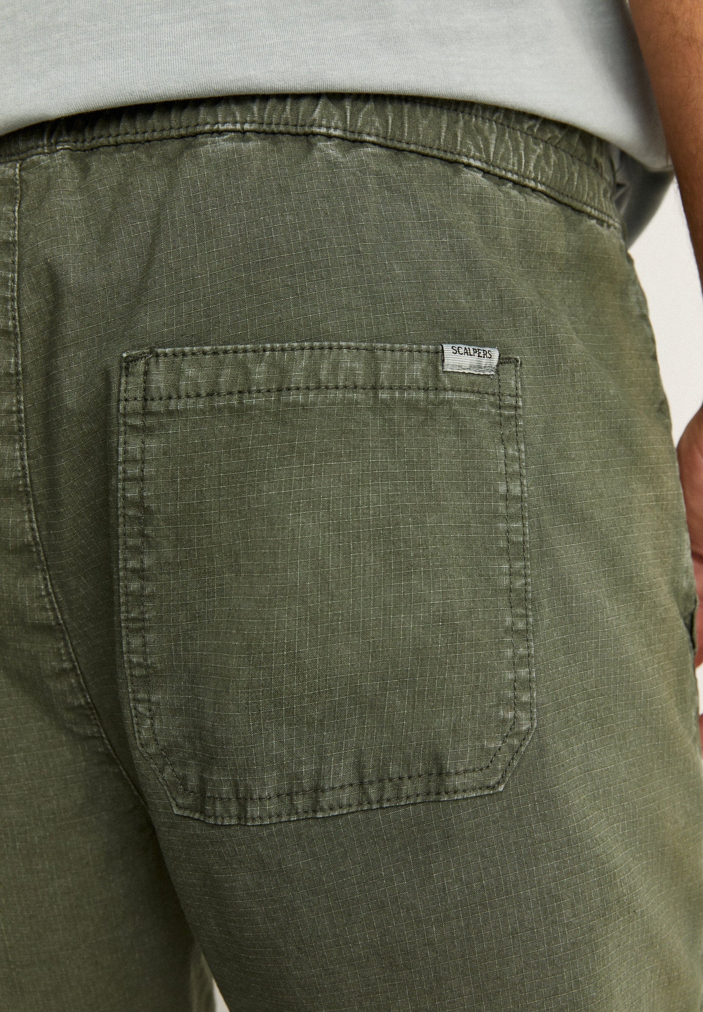 BERMUDA SHORTS WITH ELASTICATED DRAWSTRING WAISTBAND