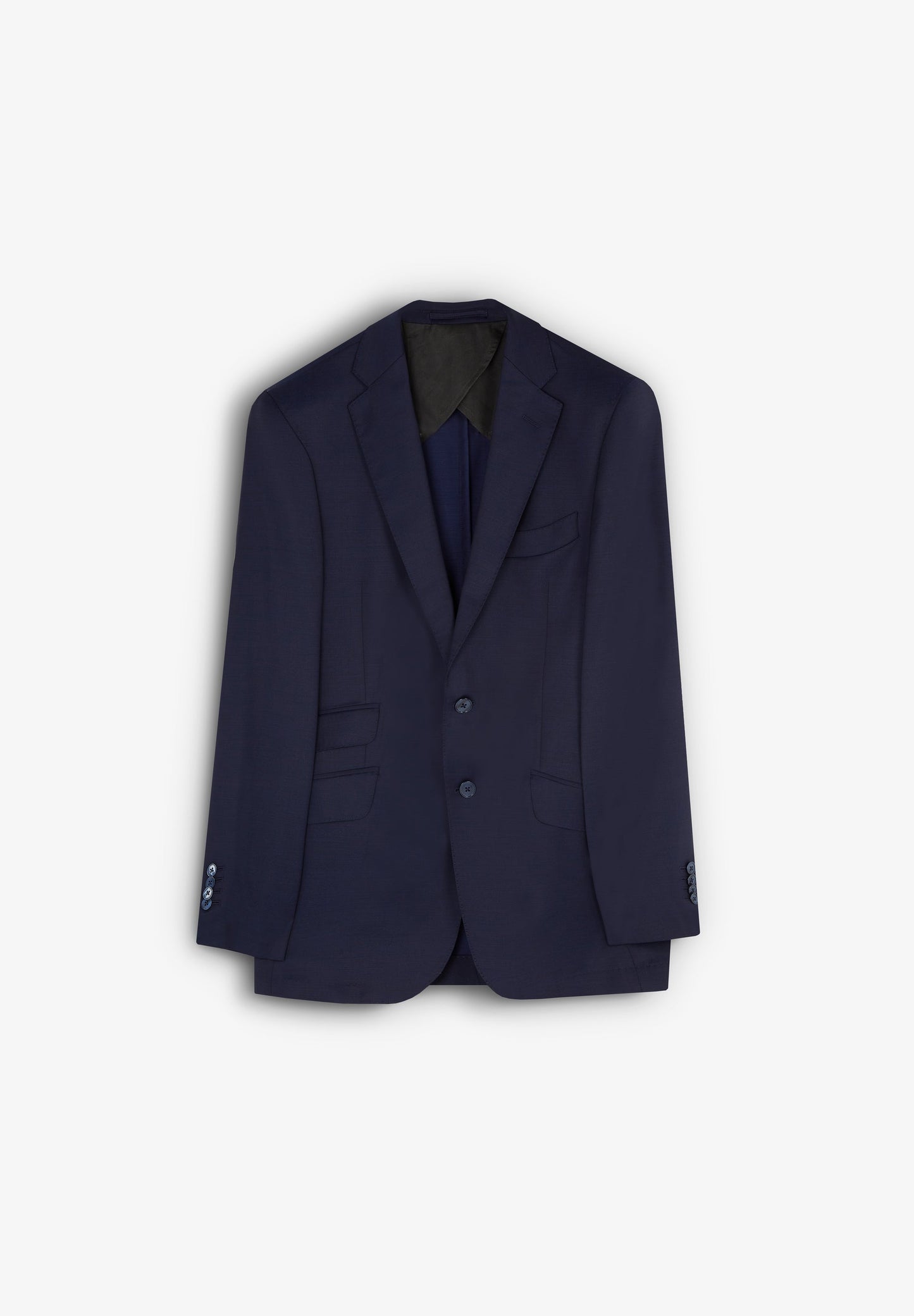CLASSIC PLAIN-COLOURED NAVY BLUE SUIT