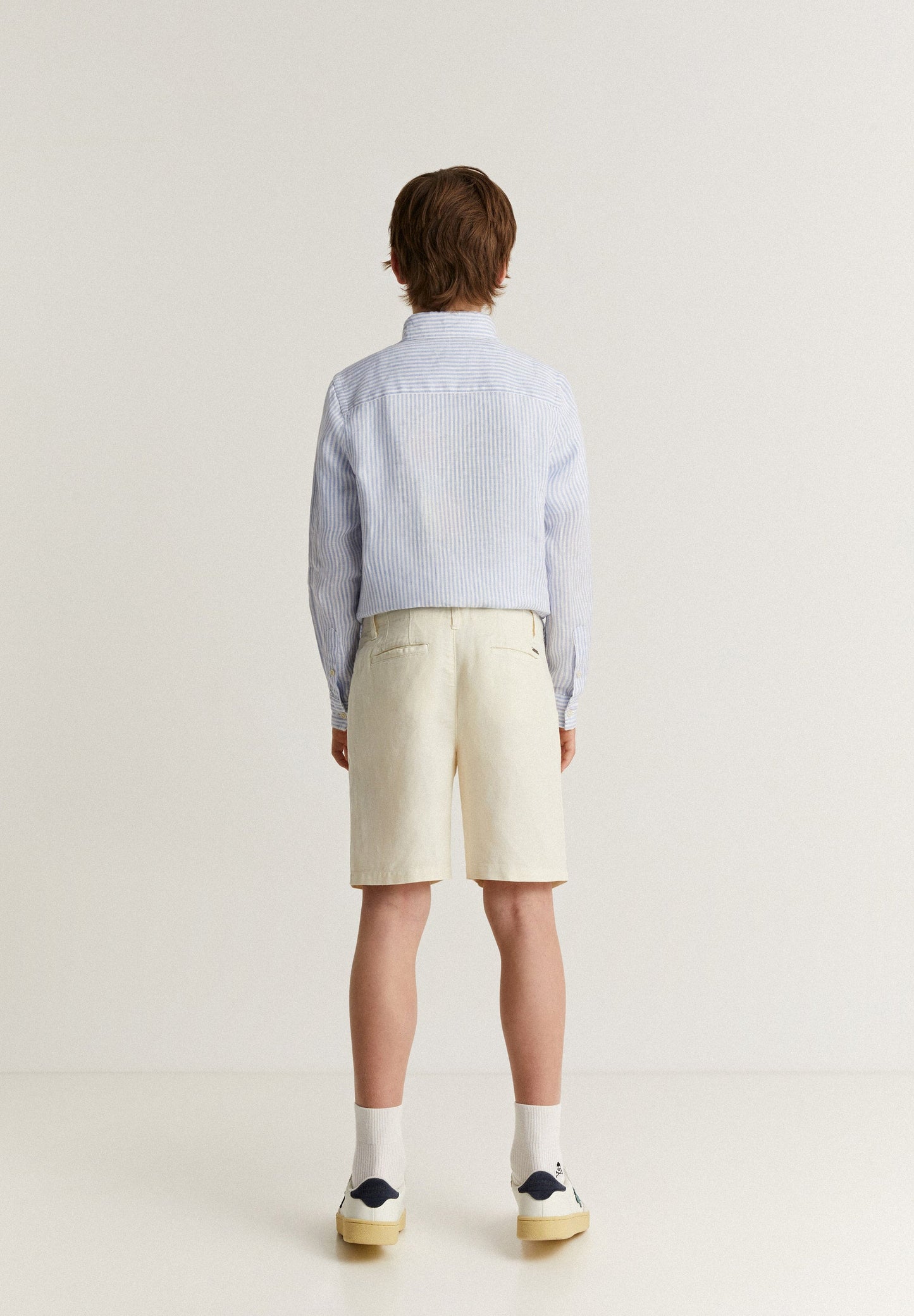 COTTON LINEN BERMUDA SHORTS