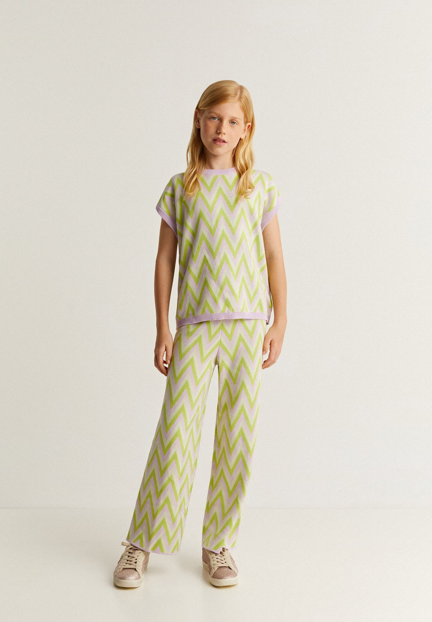 ZIGZAG KNIT TROUSERS