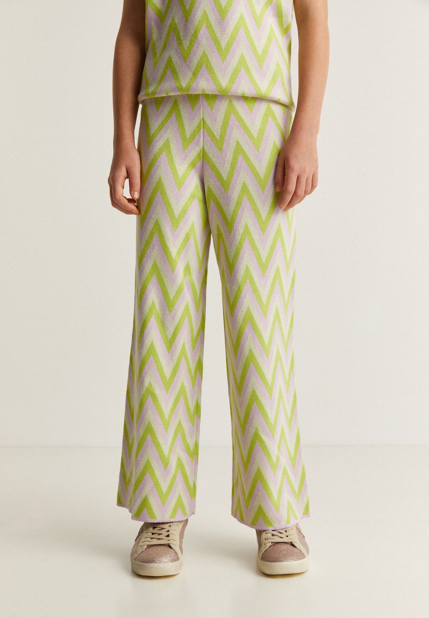 ZIGZAG KNIT TROUSERS