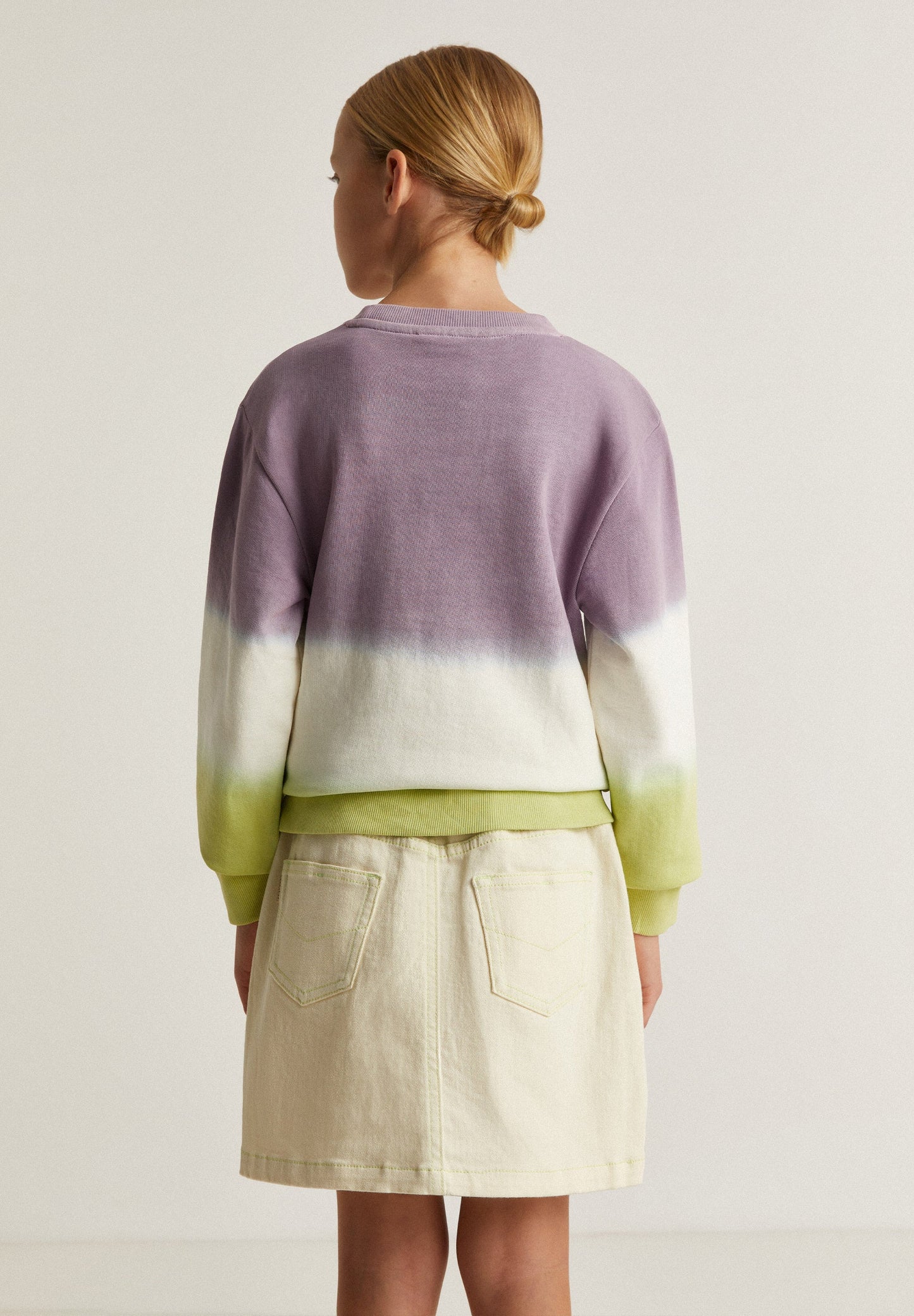 TIE-DYE SWEATSHIRT WITH FRONT GLITTER SKULL