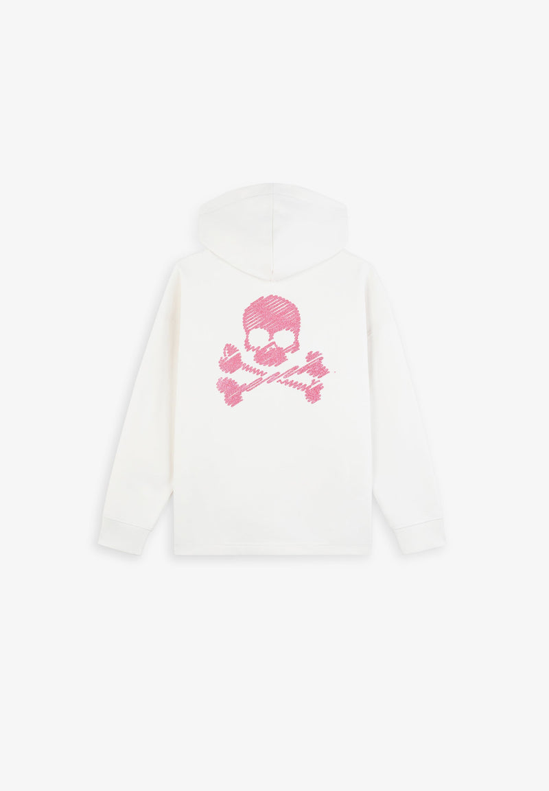 HOODIE WITH GLITTER SKULL