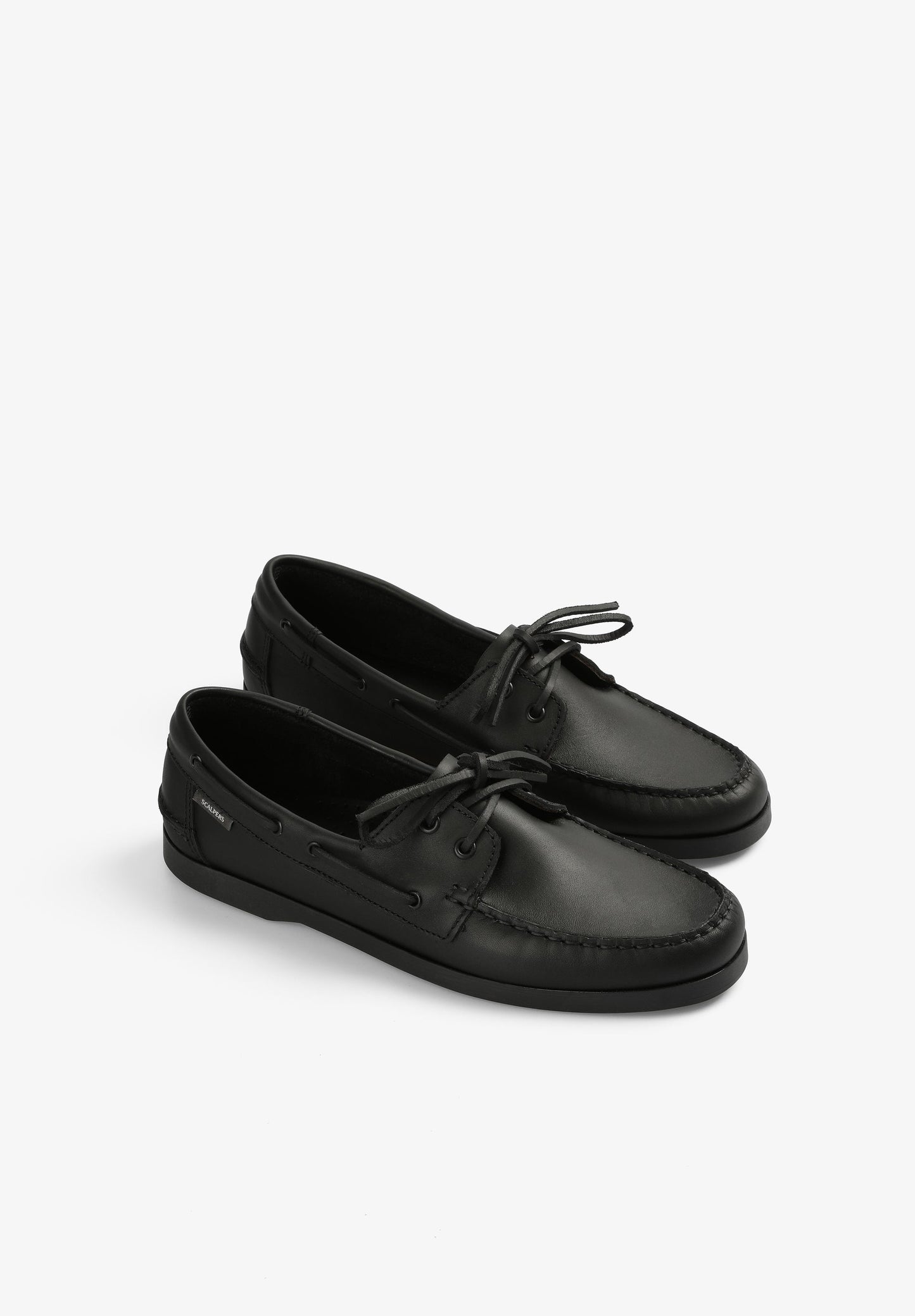 PLAIN LEATHER DECK SHOES