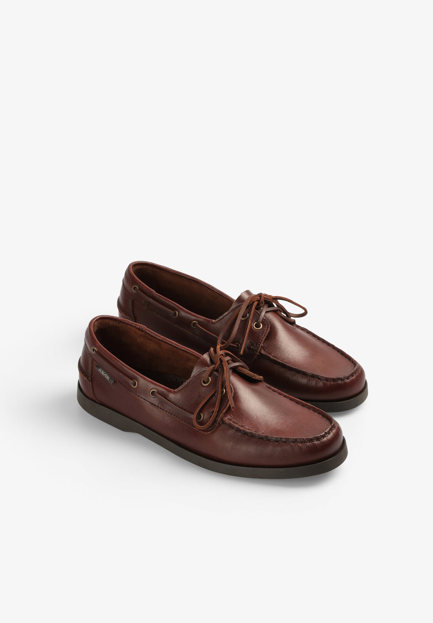 PLAIN LEATHER DECK SHOES