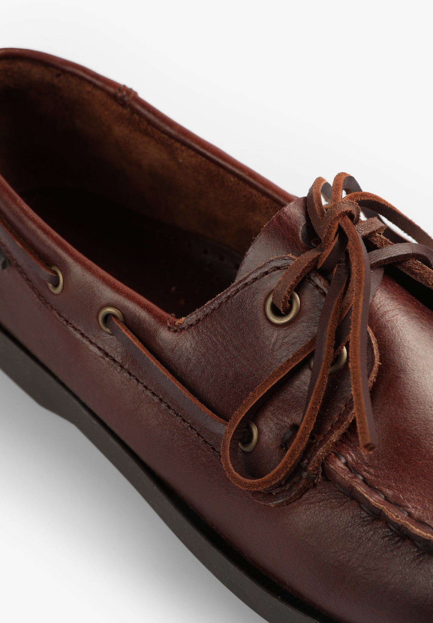 PLAIN LEATHER DECK SHOES