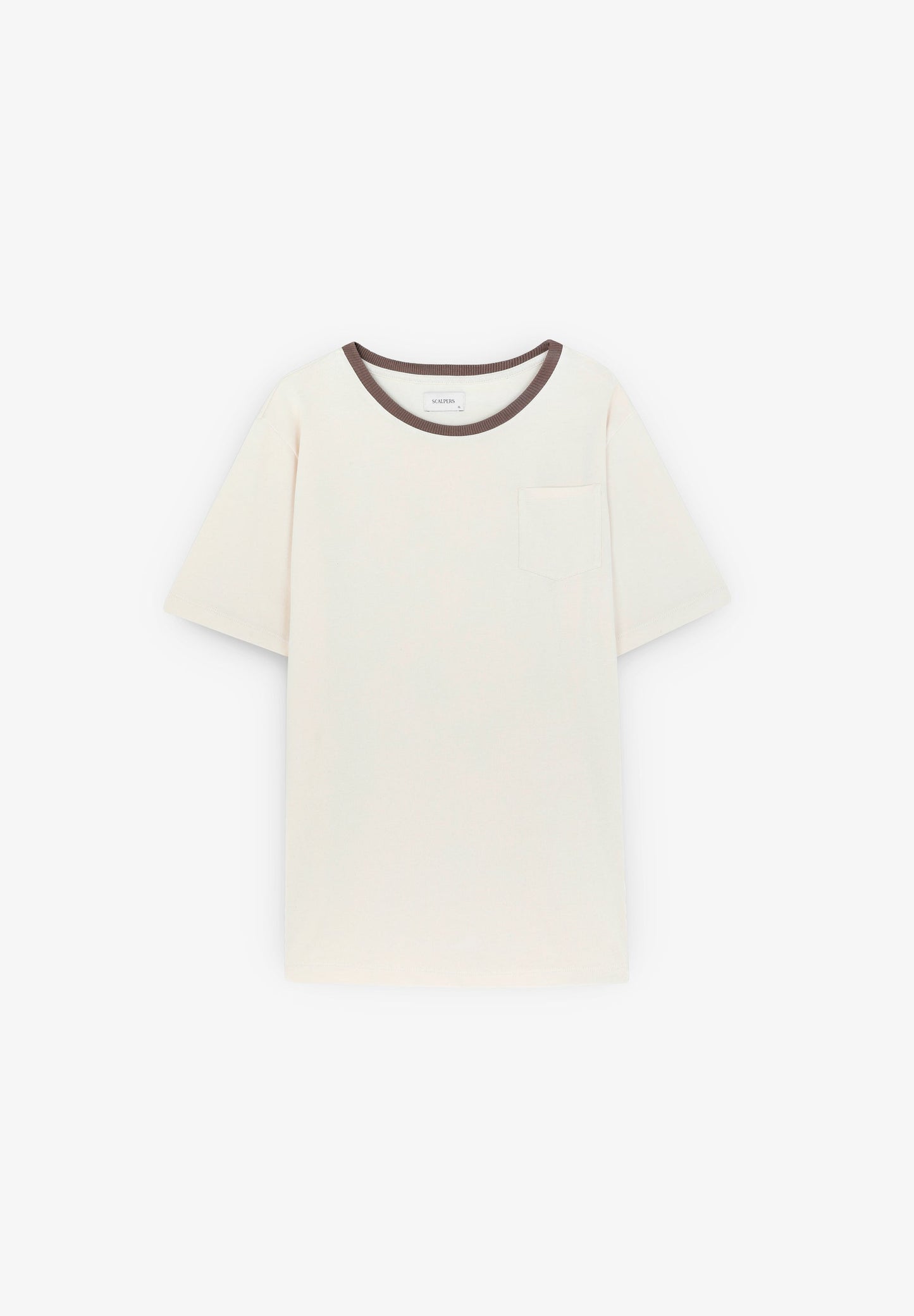 T-SHIRT WITH CONTRAST COLLAR DETAIL