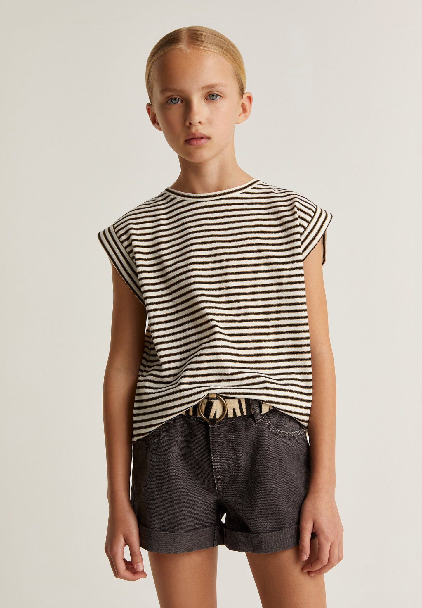 STRIPED LUREX T-SHIRT