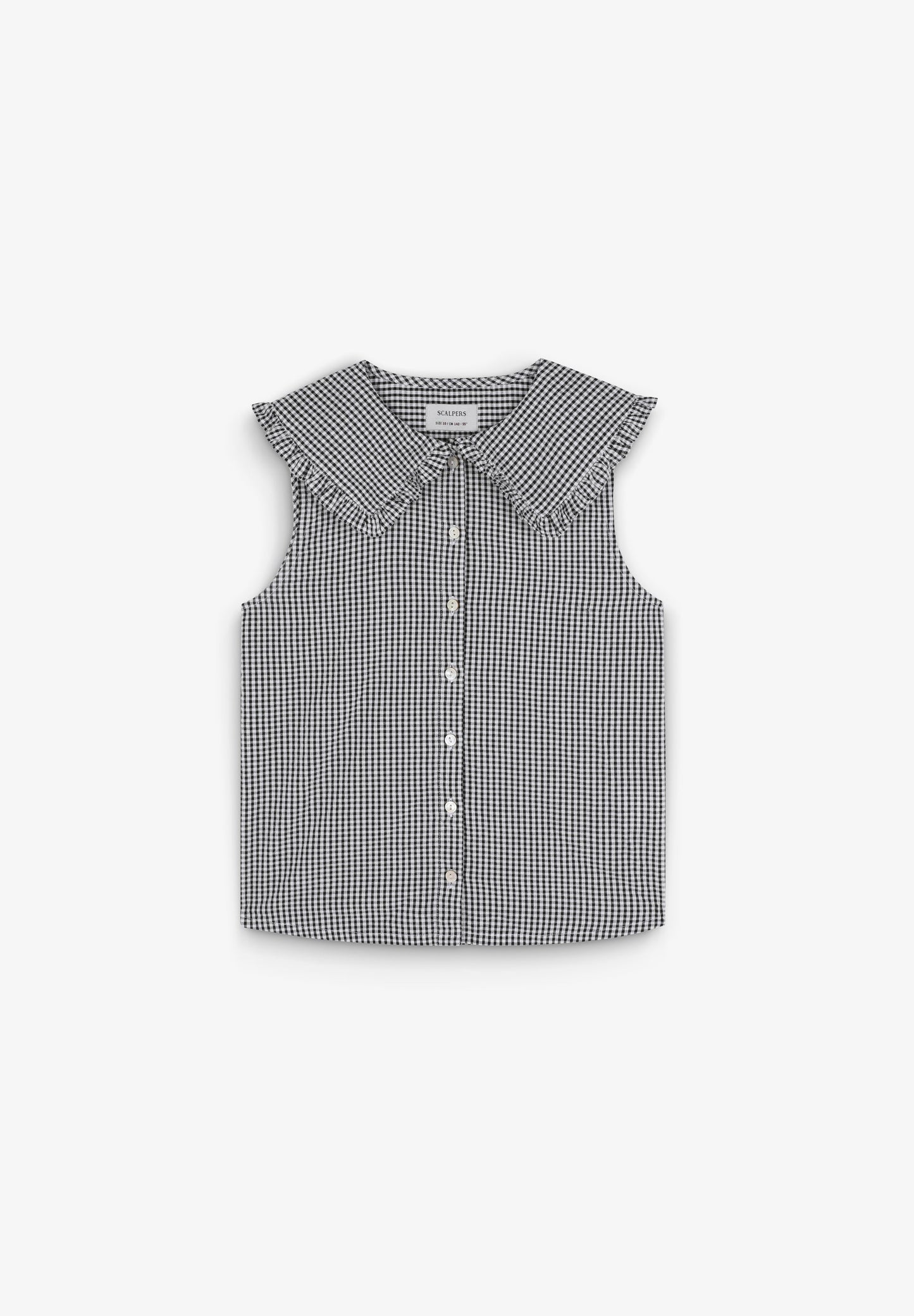 GINGHAM BLOUSE WITH PETER PAN COLLAR