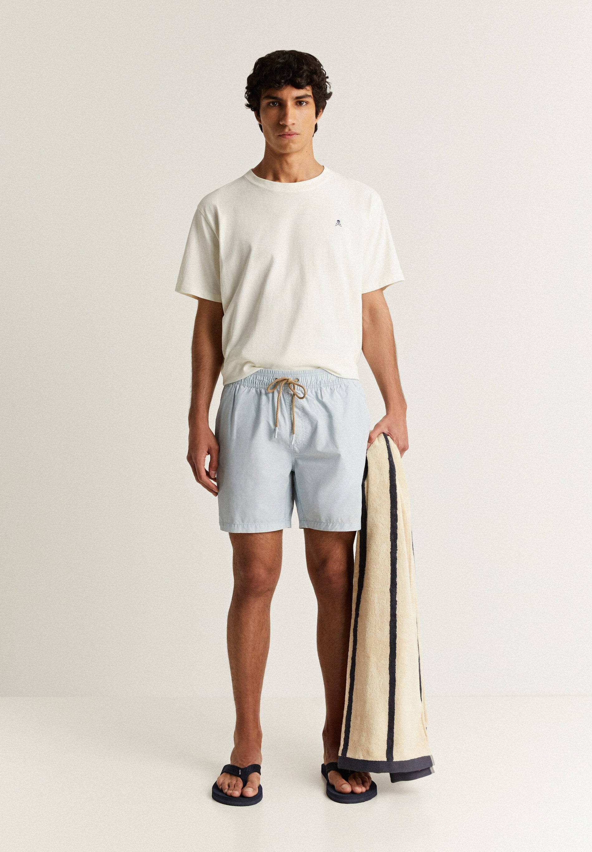 WASHED SWIMMING COSTUME LOGO DETAIL