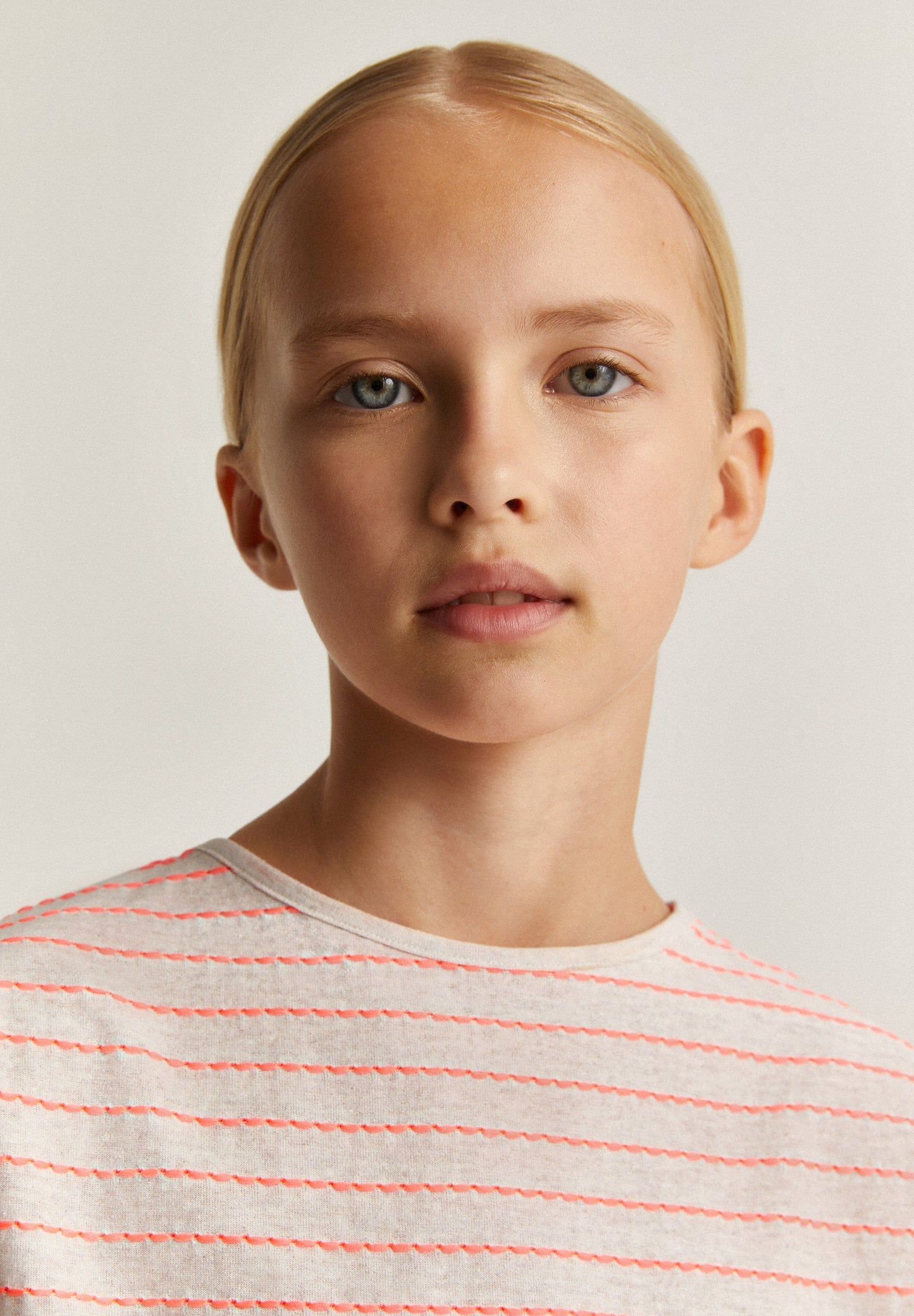 T-SHIRT WITH WOVEN NEON STRIPES