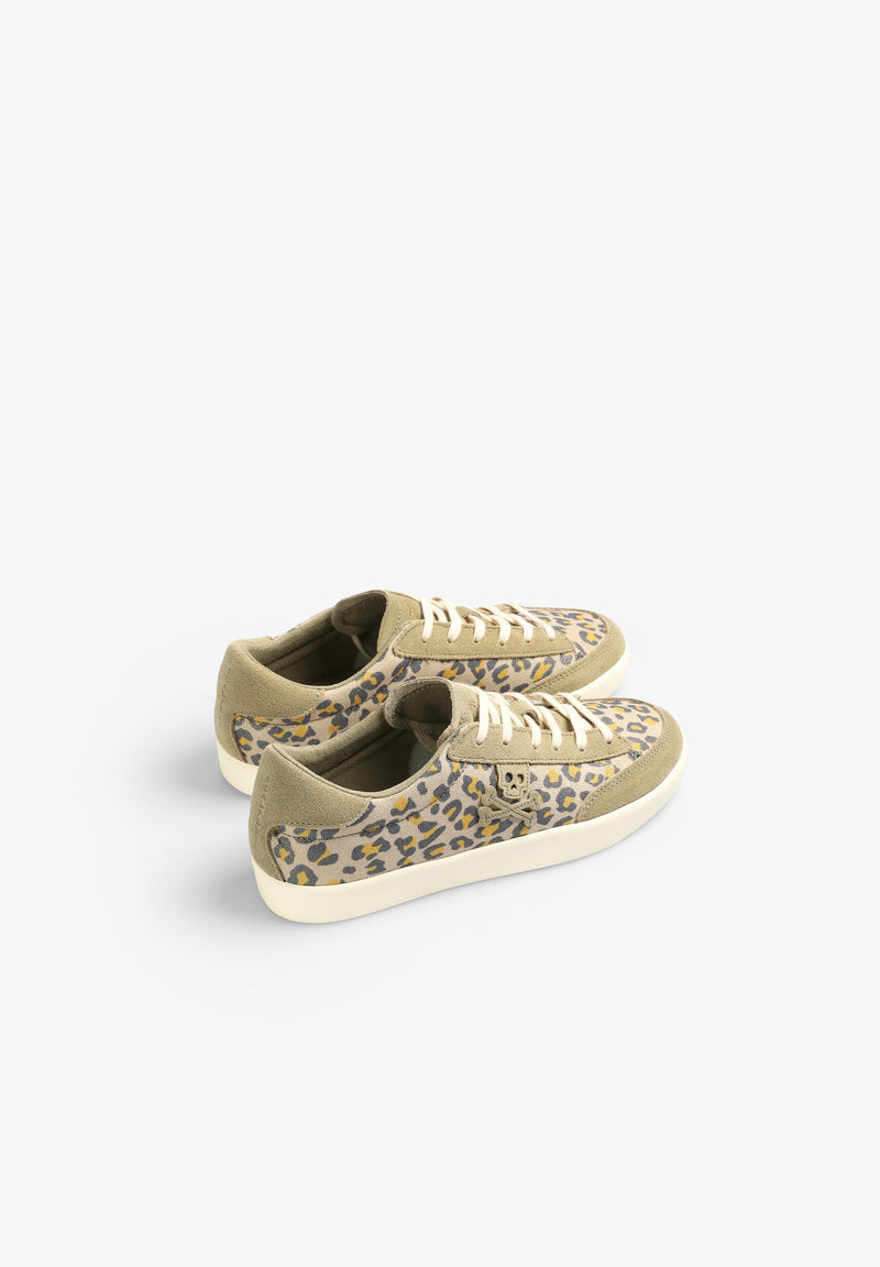 LOW TOP SNEAKERS WITH ANIMAL PRINT LOGO
