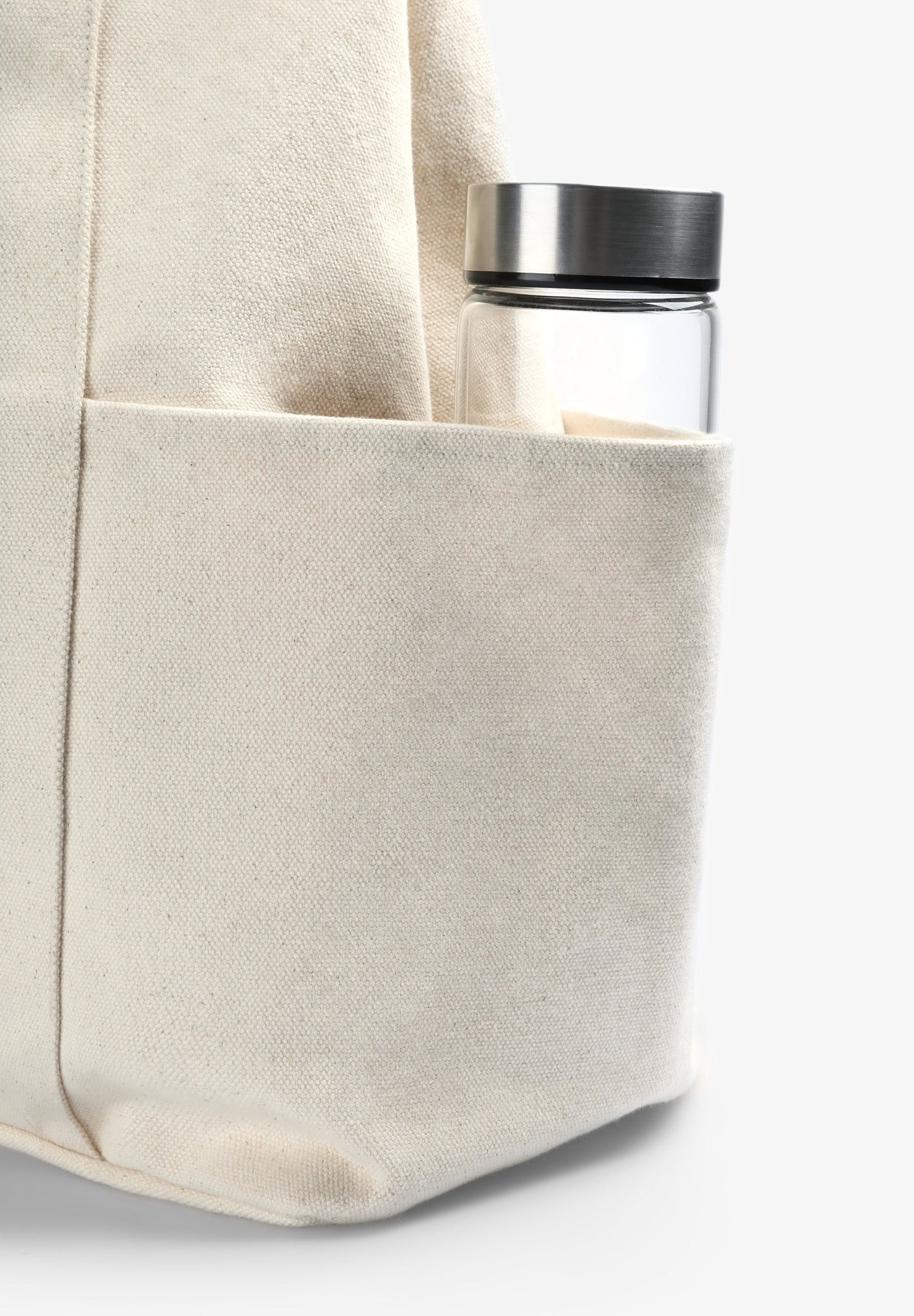 BAG WITH LEATHER DETAILS