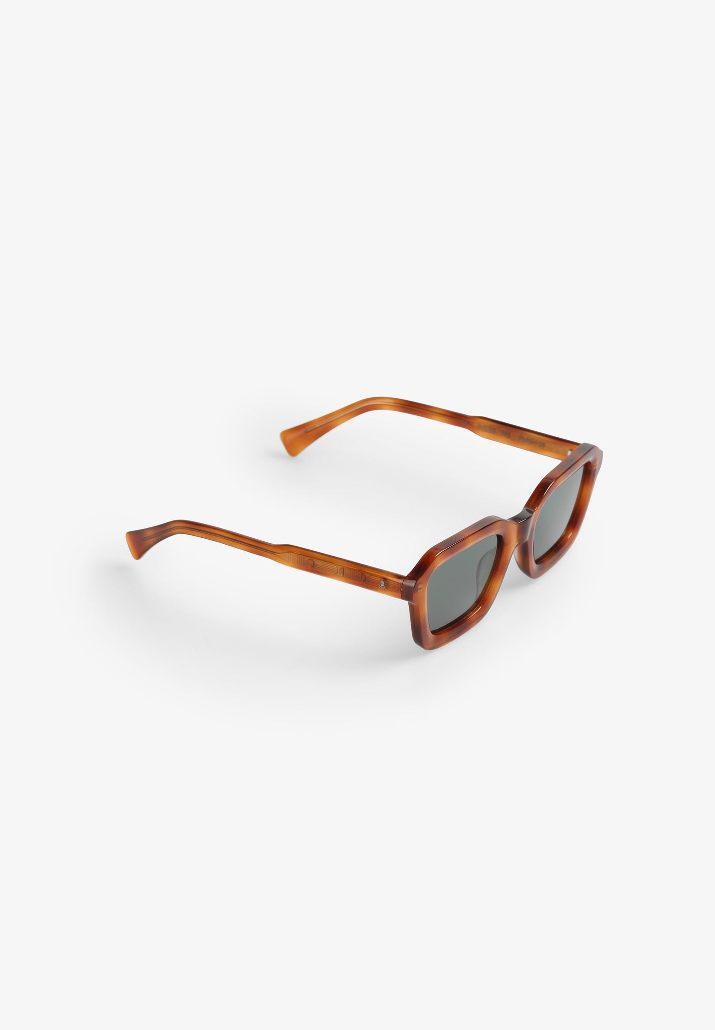 SQUARE TORTOISESHELL EFFECT ACETATE SUNGLASSES