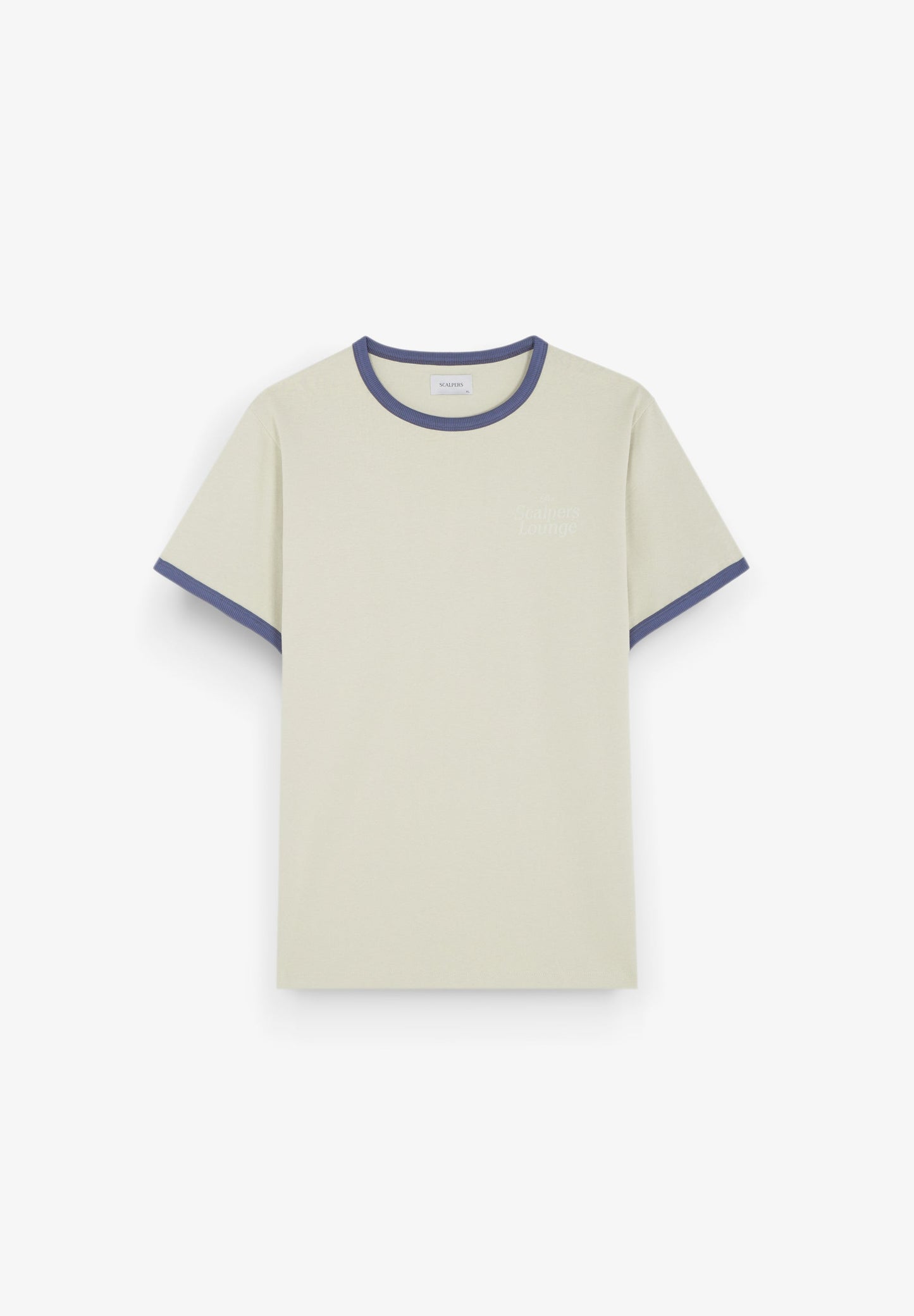 FLOCKED T-SHIRT WITH CONTRAST DETAIL