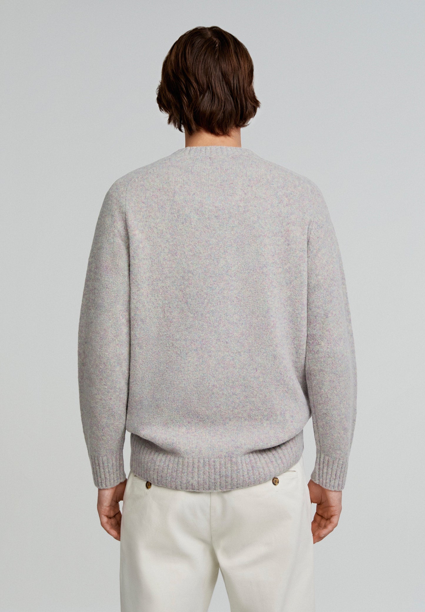 SWEATER WITH FLECKED DETAIL