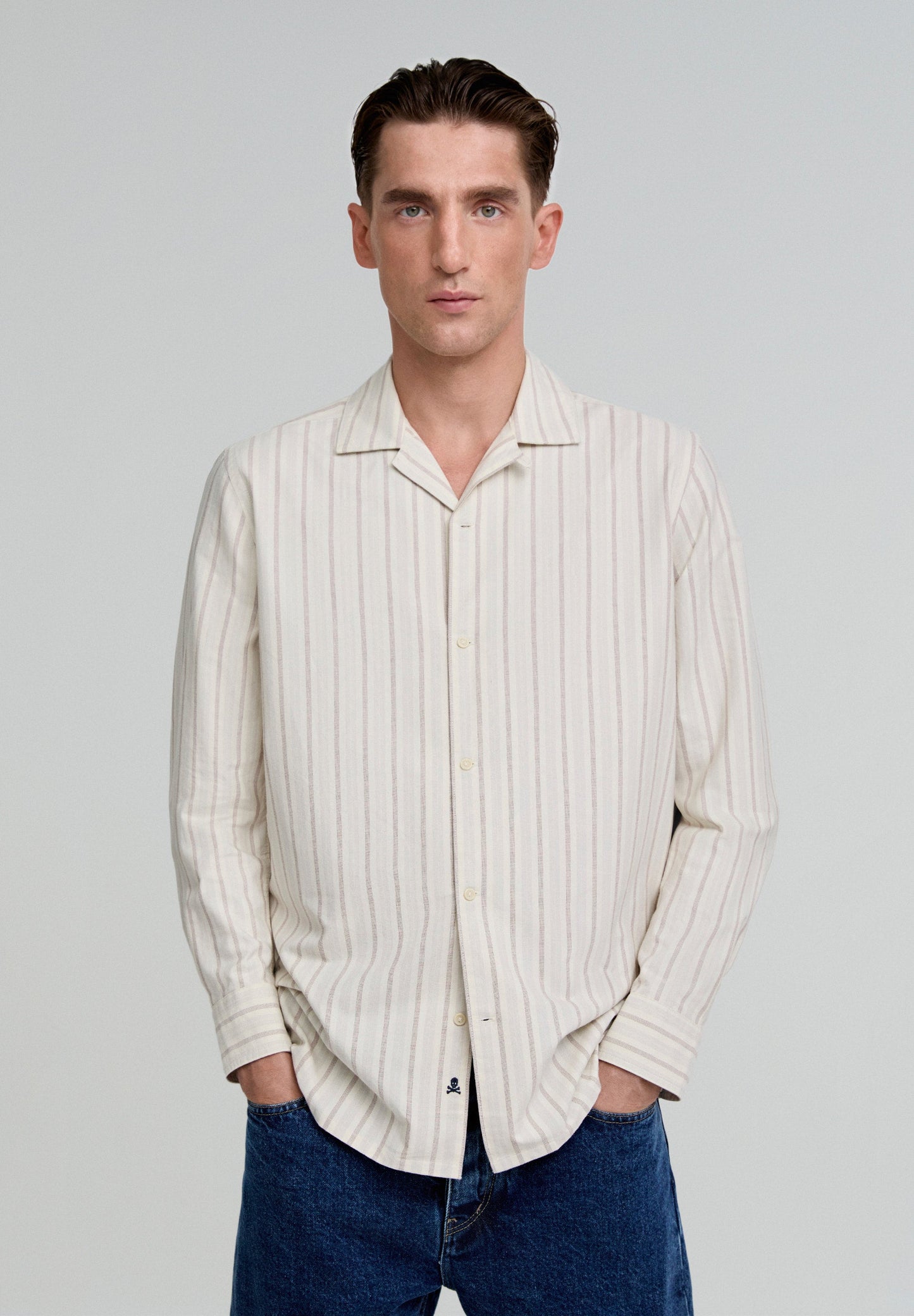 STRIPED PREMIUM PYJAMA-STYLE SHIRT