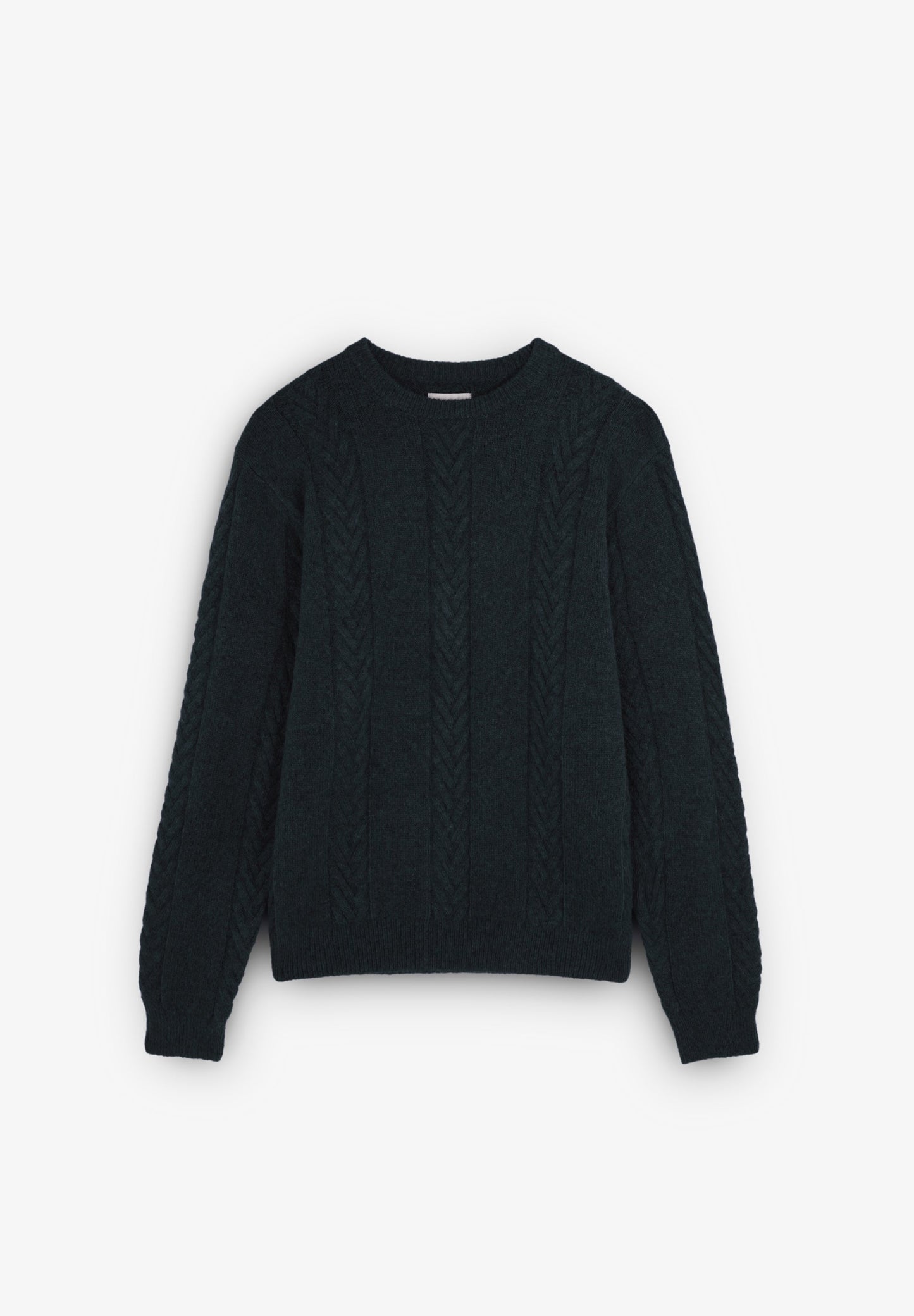 SWEATER WITH CABLE-KNIT DETAILS