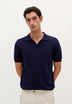 FINE-KNIT SKULL POLO SHIRT