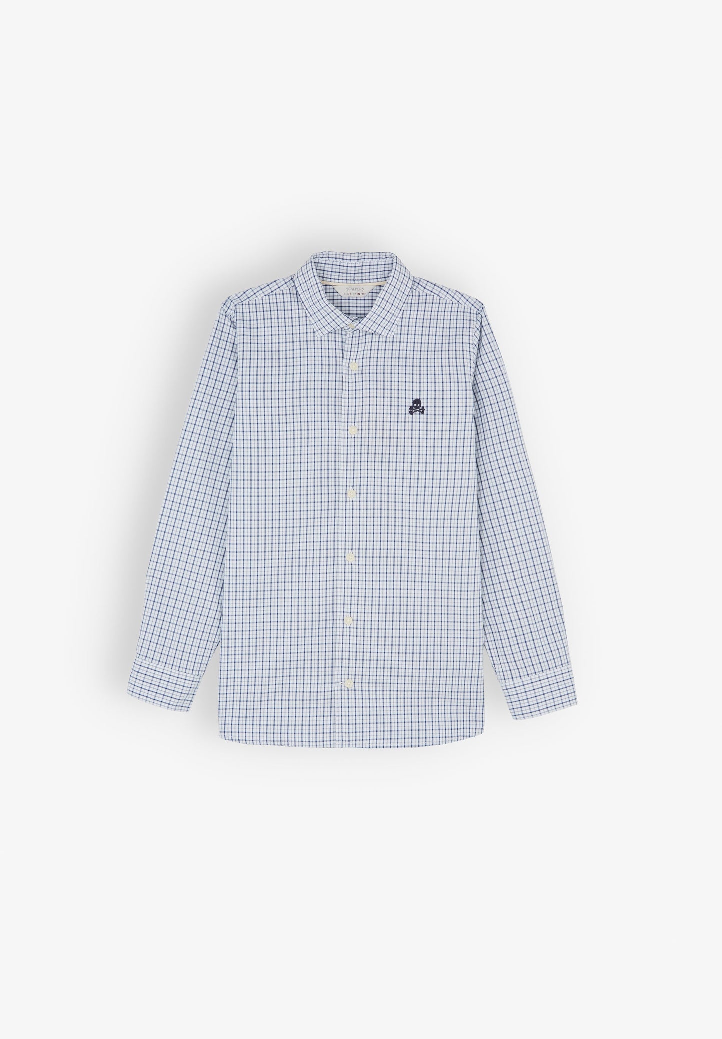 CHECKED SHIRT WITH CONTRAST SKULL