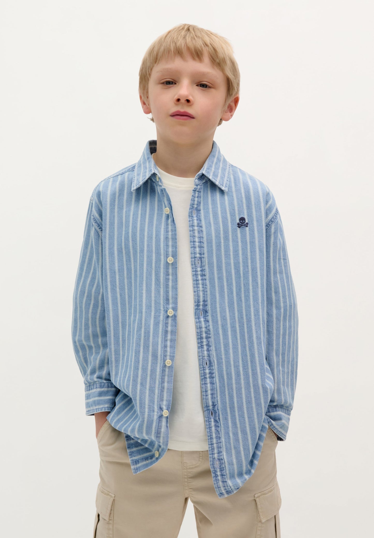 STRIPED DENIM SHIRT