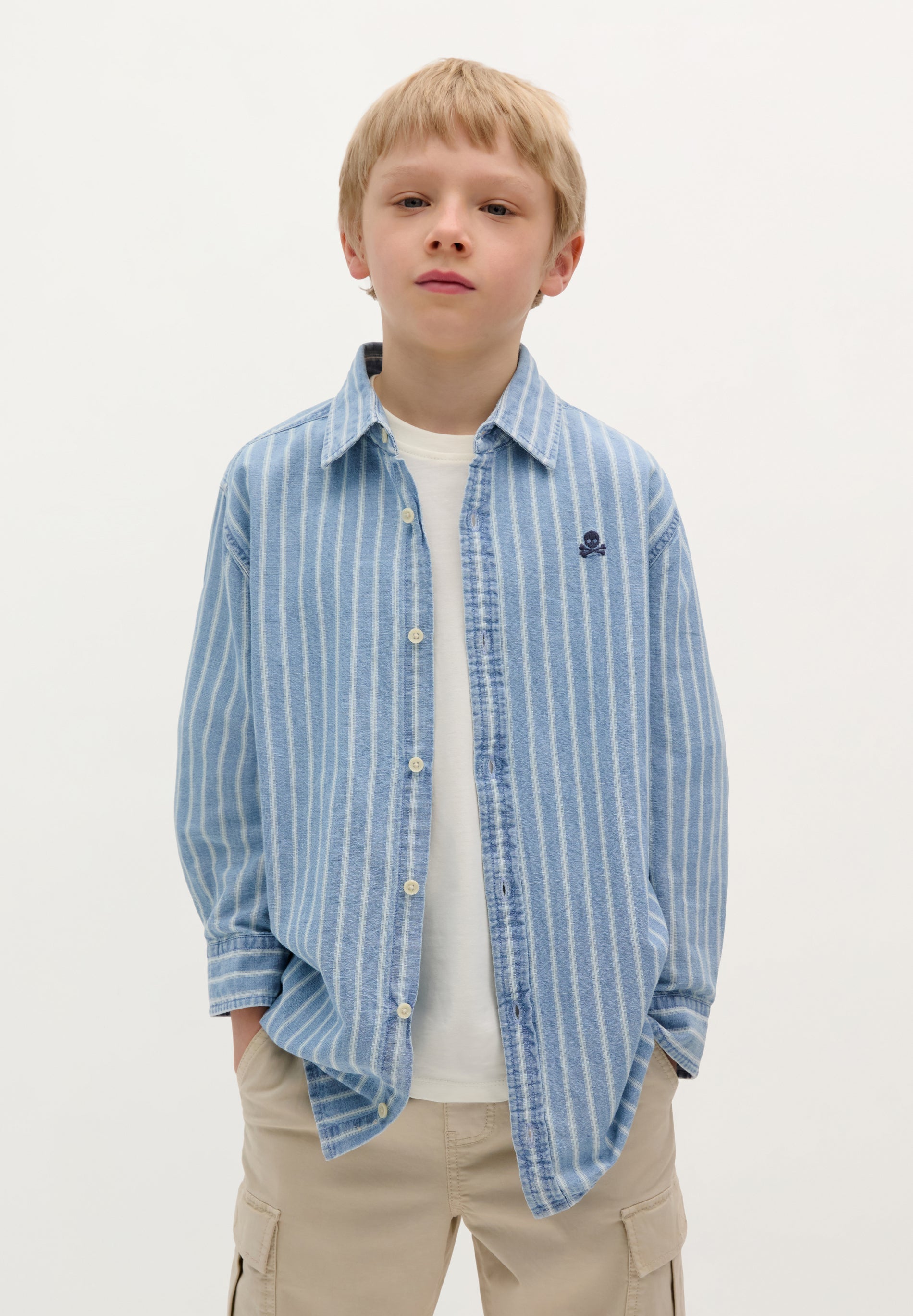 STRIPED DENIM SHIRT