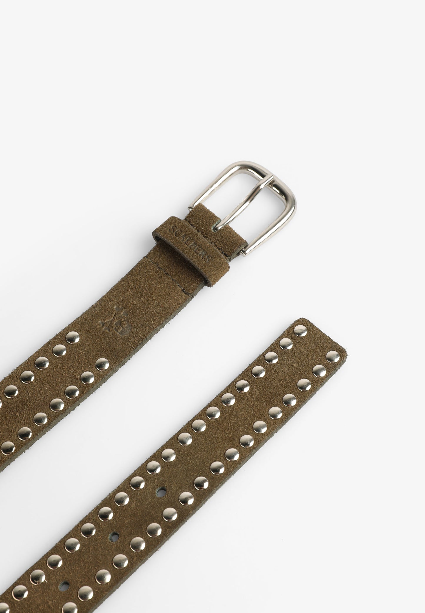 STUDDED SUEDE BELT