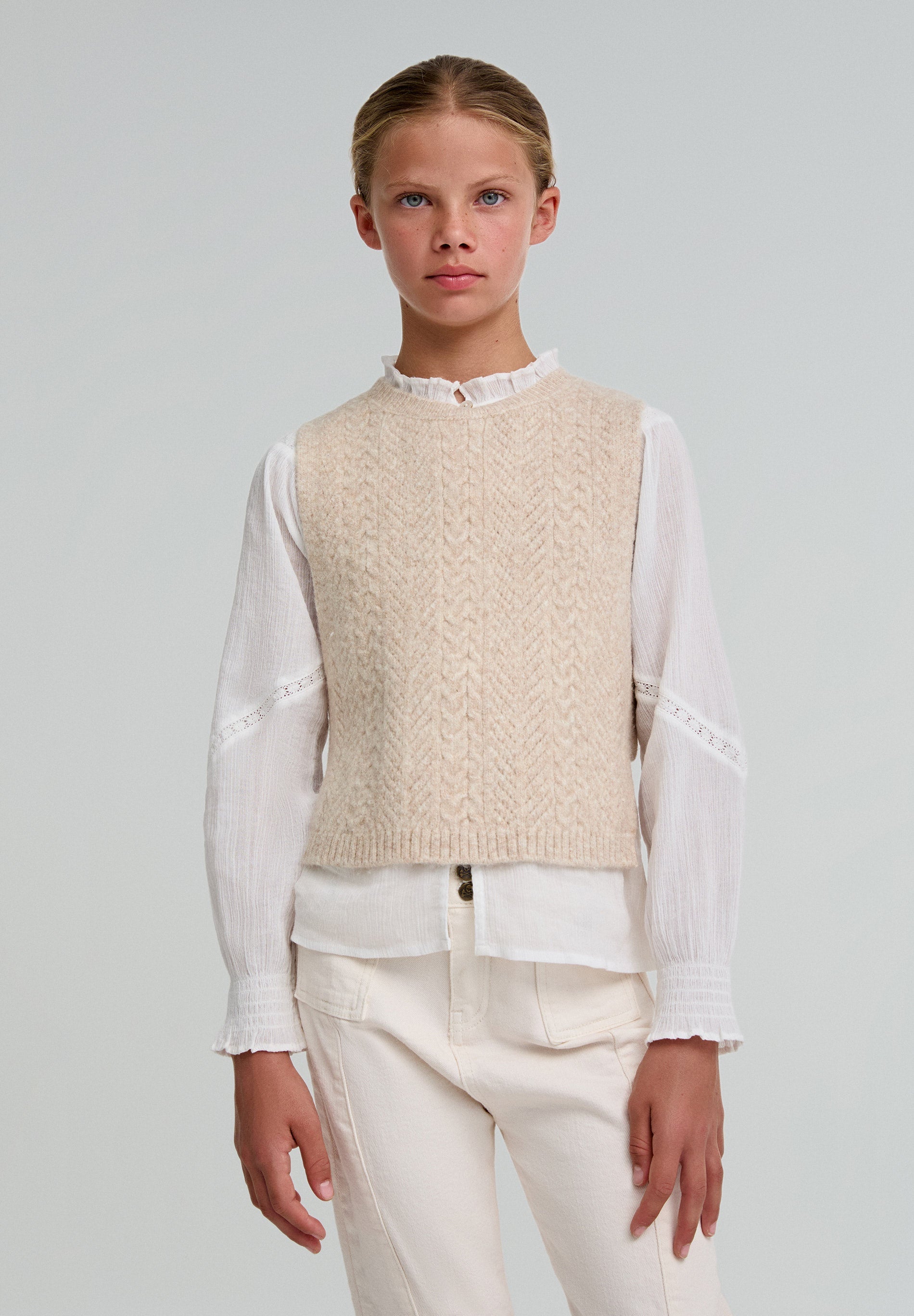 HERRINGBONE WOOL VEST