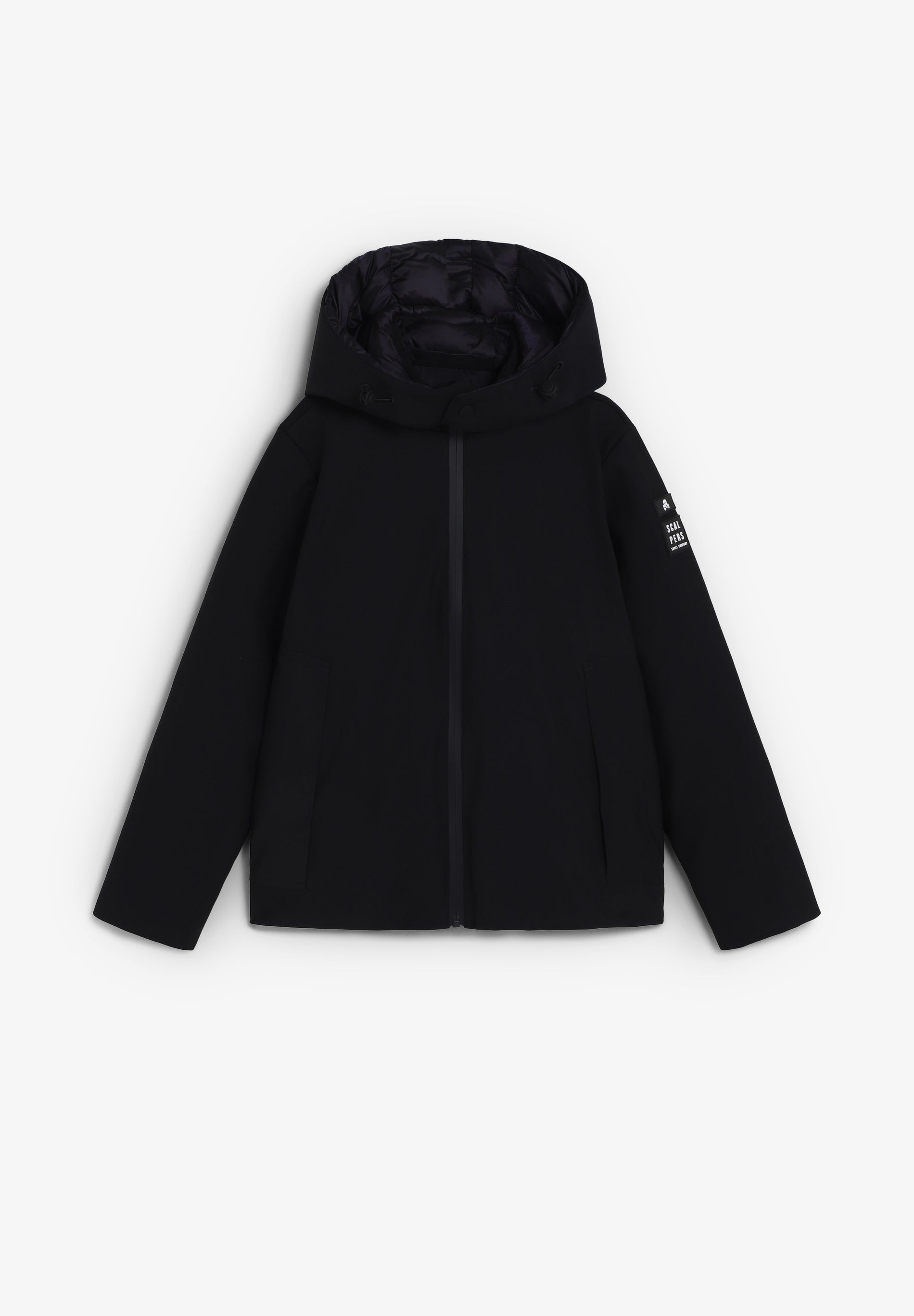 JACKET WITH DETACHABLE HOOD AND LOGO