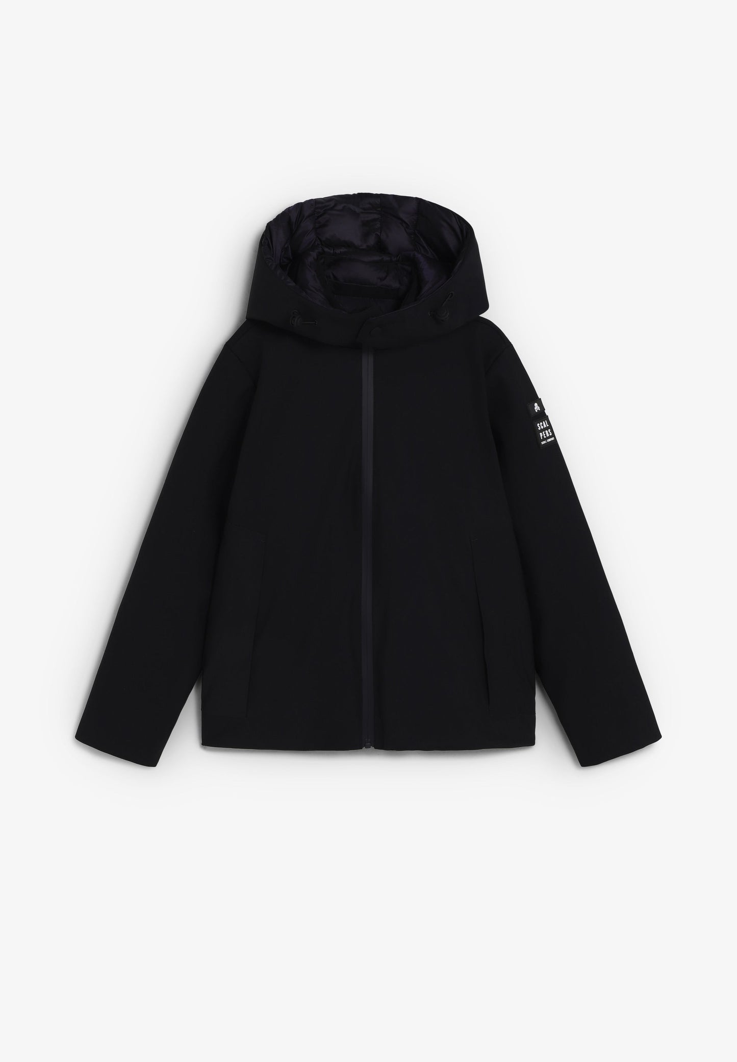 JACKET WITH DETACHABLE HOOD AND LOGO