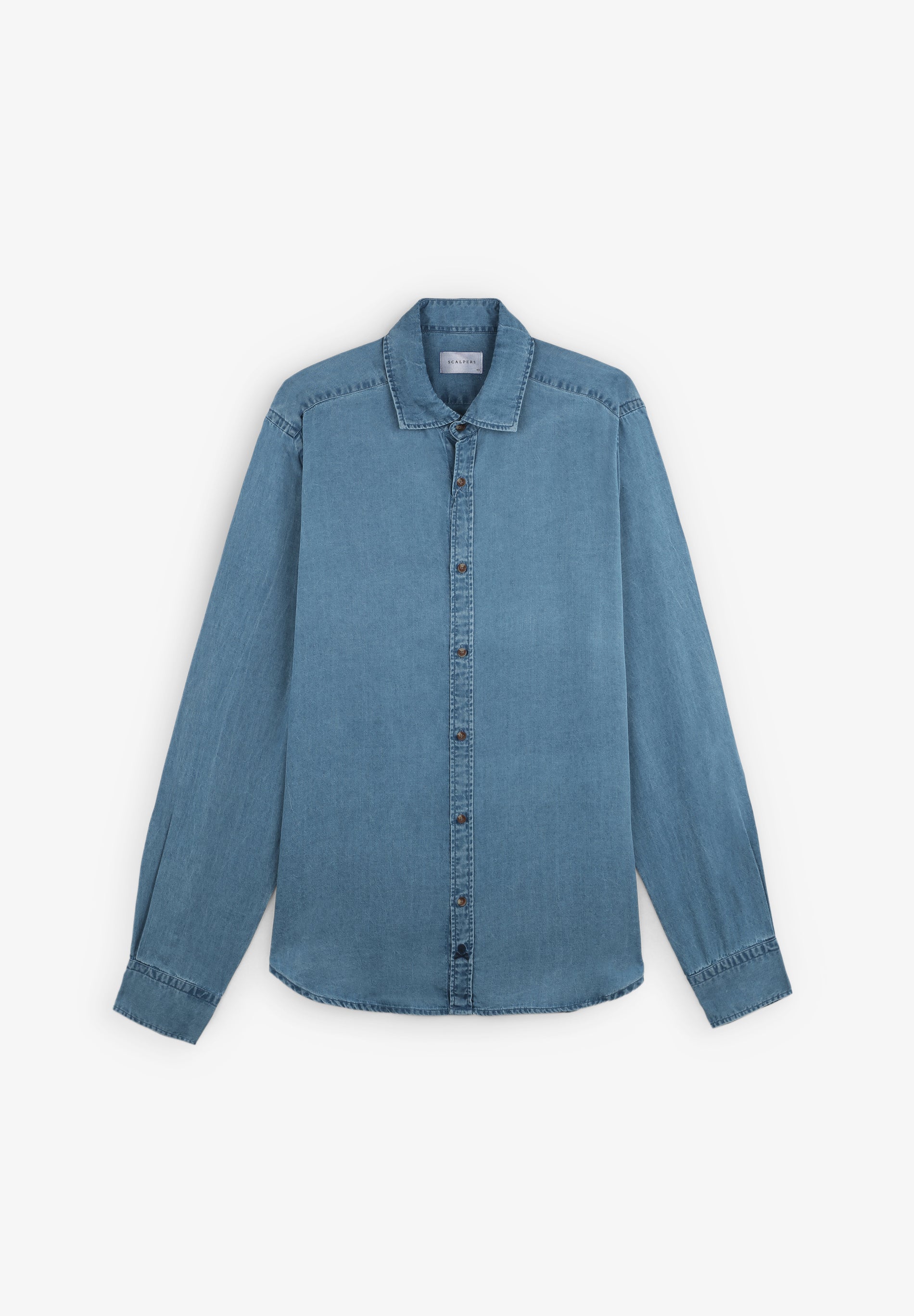 DENIM SHIRT WITH SKULL FLAP