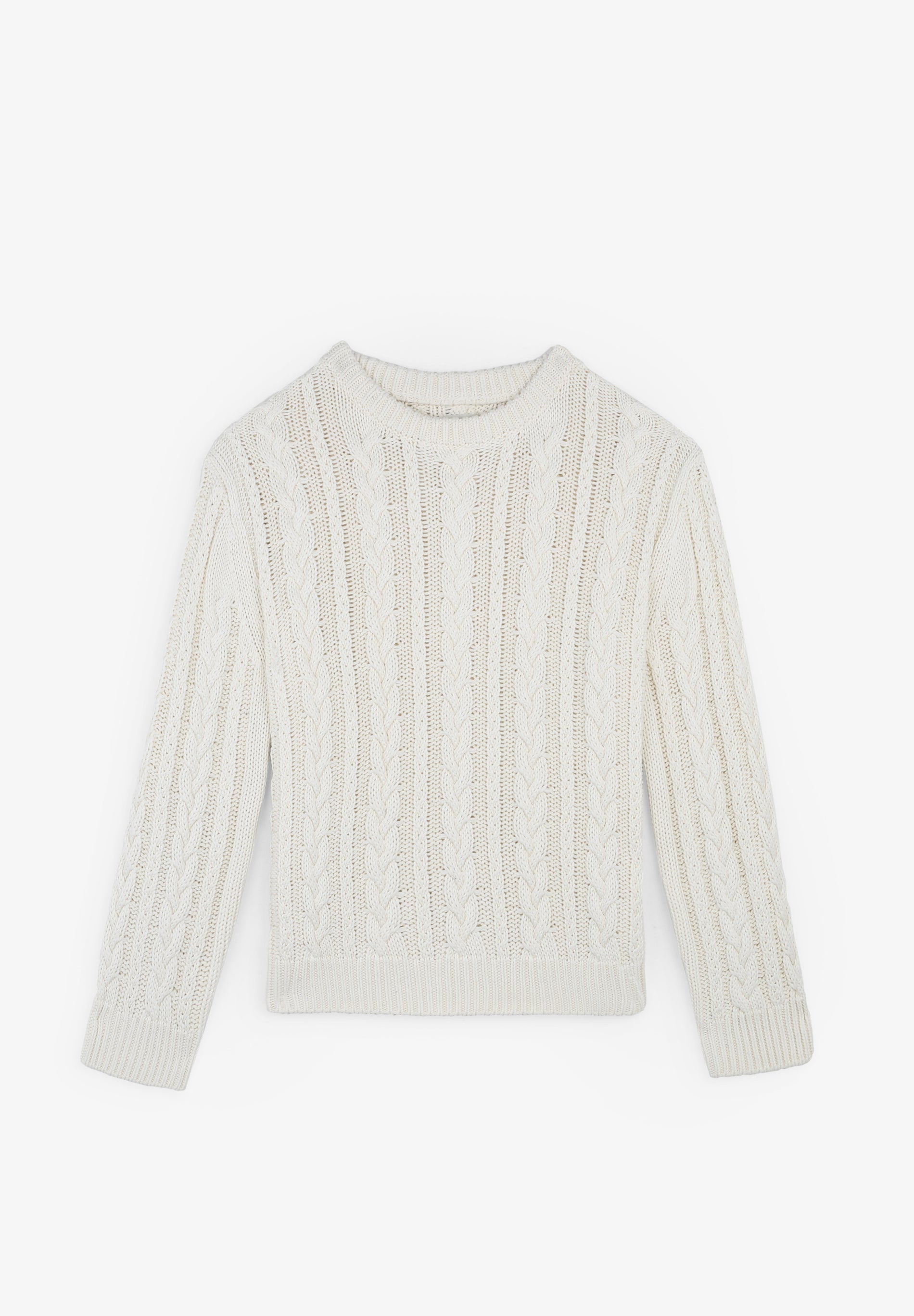 CABLE-KNIT SWEATER